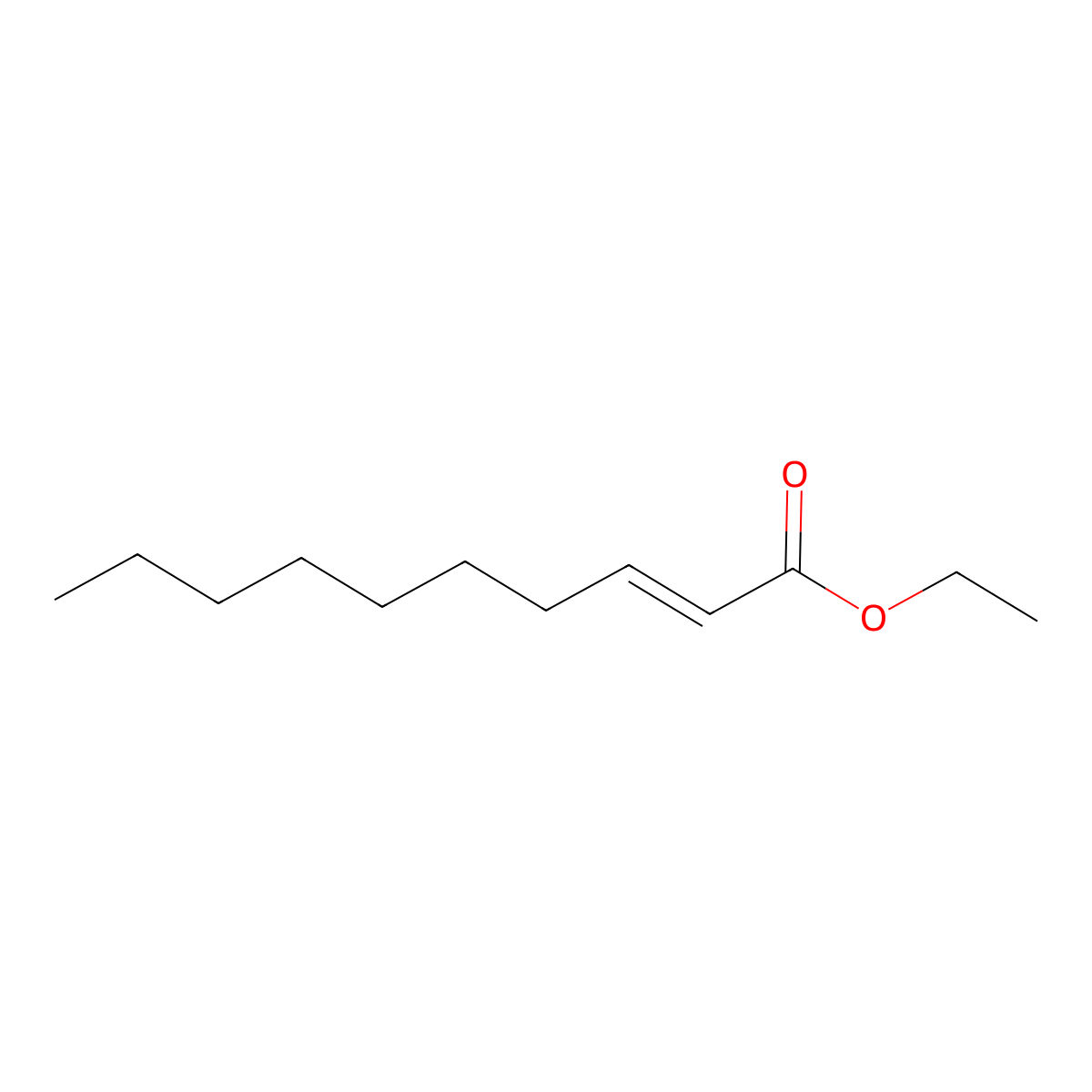 Ethyl dec-2-enoate molecular structure, CAS 37486-72-9