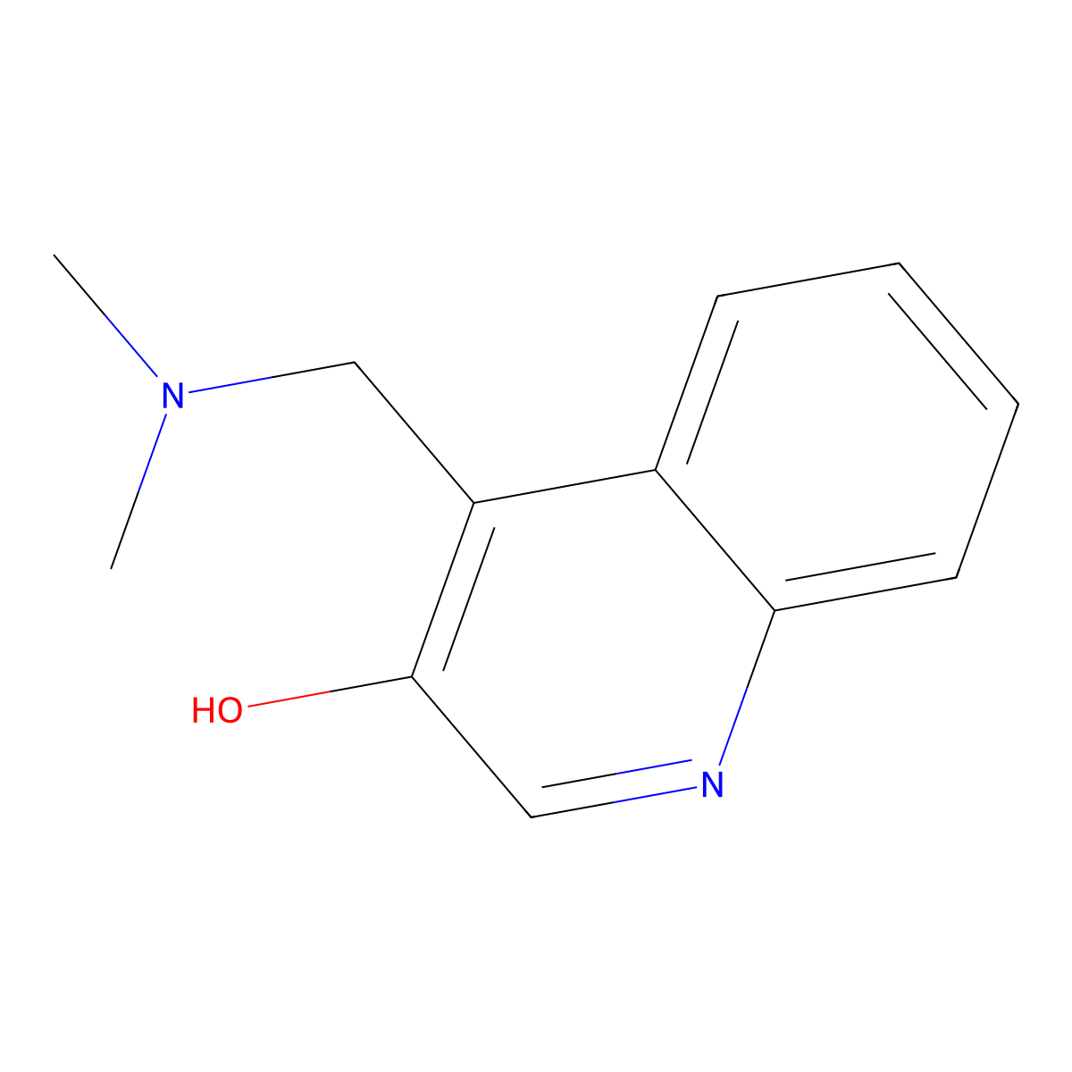 4-[(Dimethylamino)methyl]quinolin-3-ol molecular structure, CAS 37487-45-9
