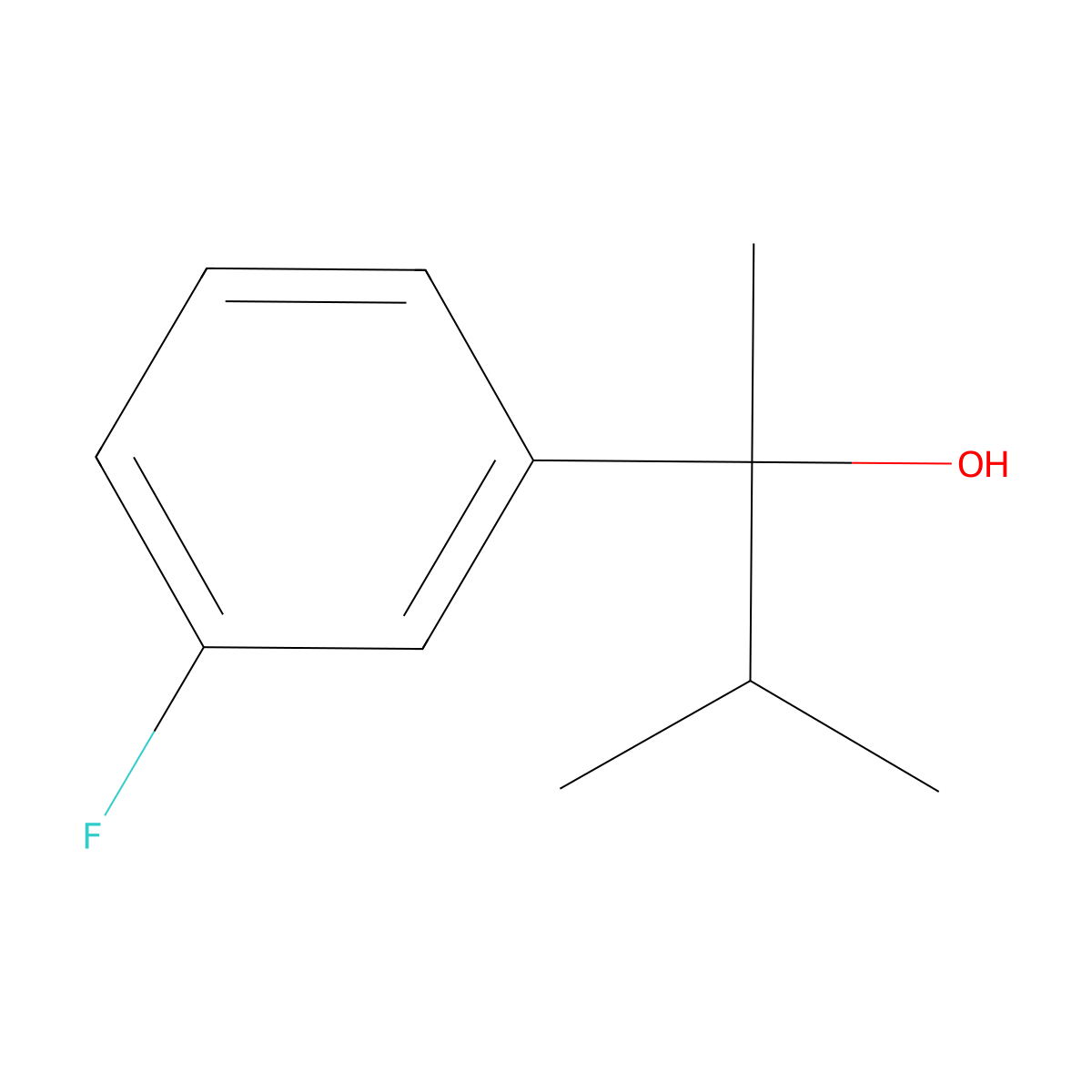 2-(3-Fluorophenyl)-3-methyl-butan-2-ol molecular structure, CAS 37487-53-9