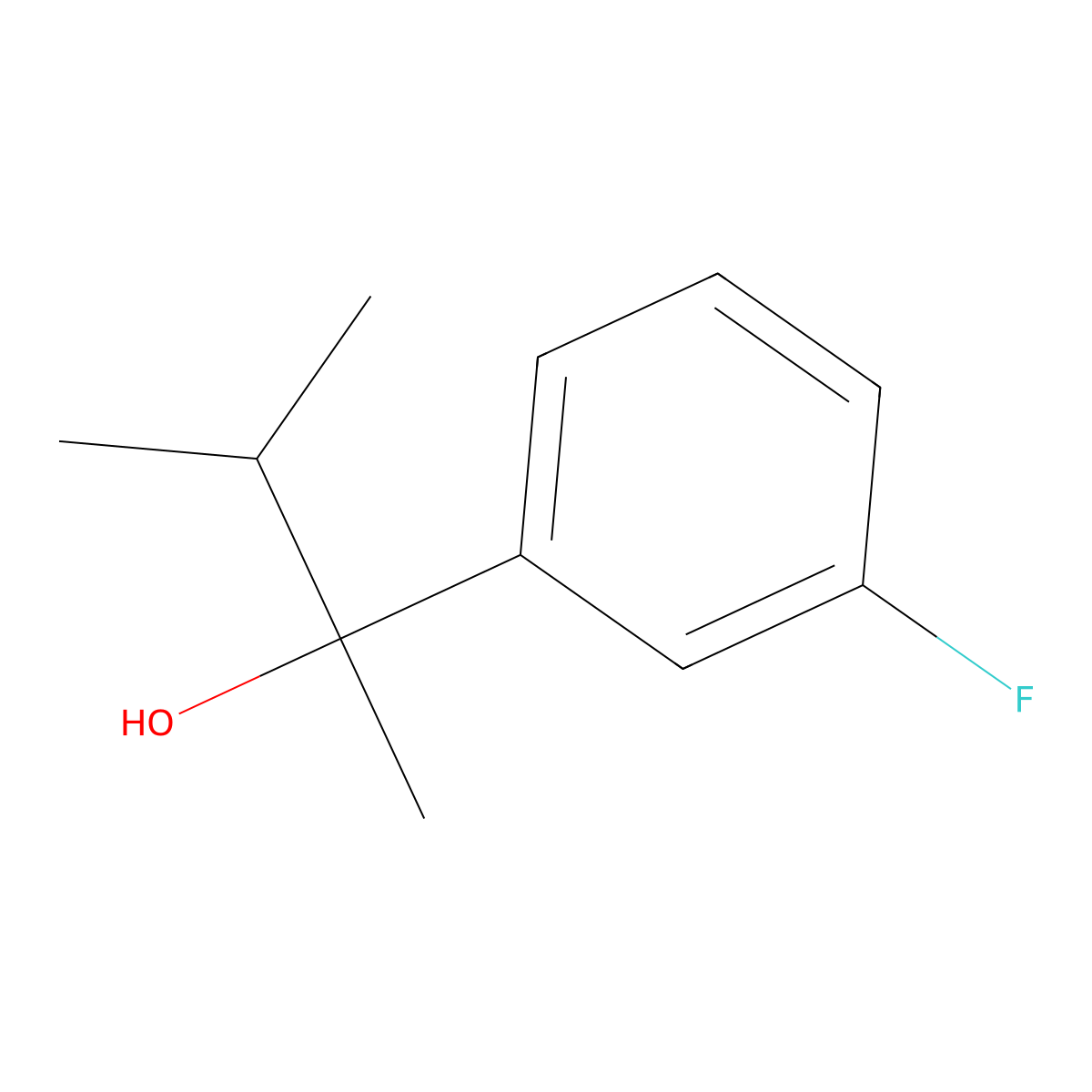 2-(3-Fluorophenyl)-3-methyl-butan-2-ol molecular structure, CAS 37487-53-9