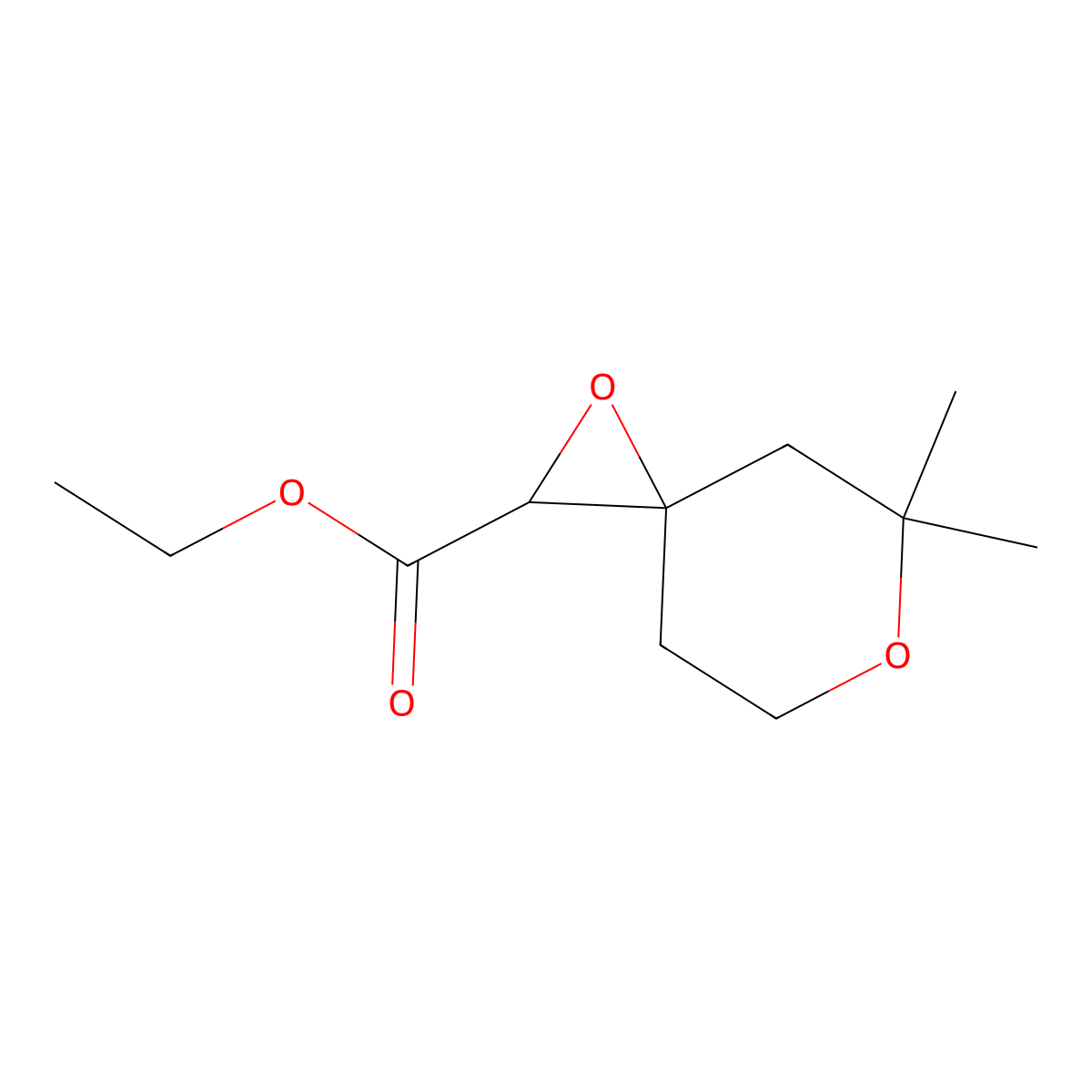 Ethyl 5,5-dimethyl-1,6-dioxaspiro[2.5]octane-2-carboxylate molecular structure, CAS 37487-95-9