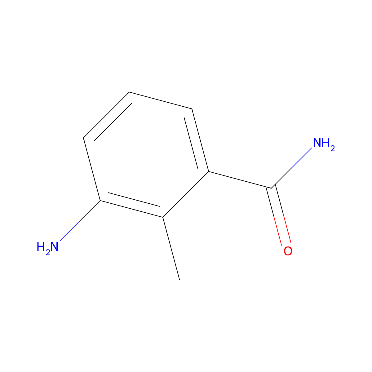 3-Amino-2-methylbenzamide molecular structure, CAS 374889-30-2