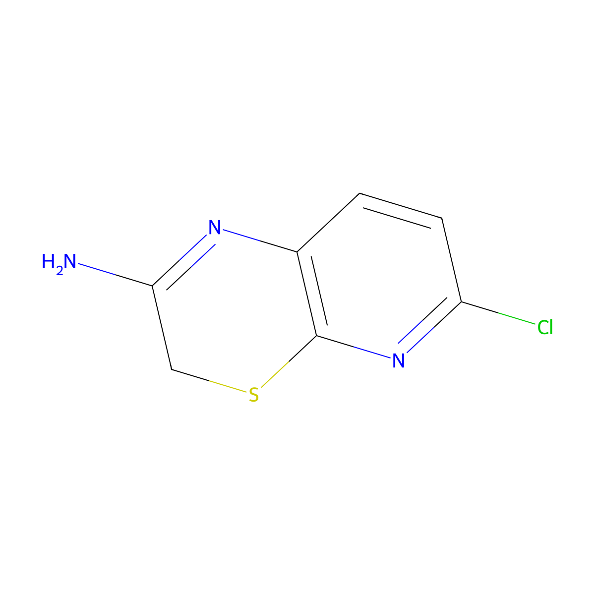 3H-Pyrido(2,3-b)(1,4)thiazine, 2-amino-6-chloro- molecular structure, CAS 37489-37-5