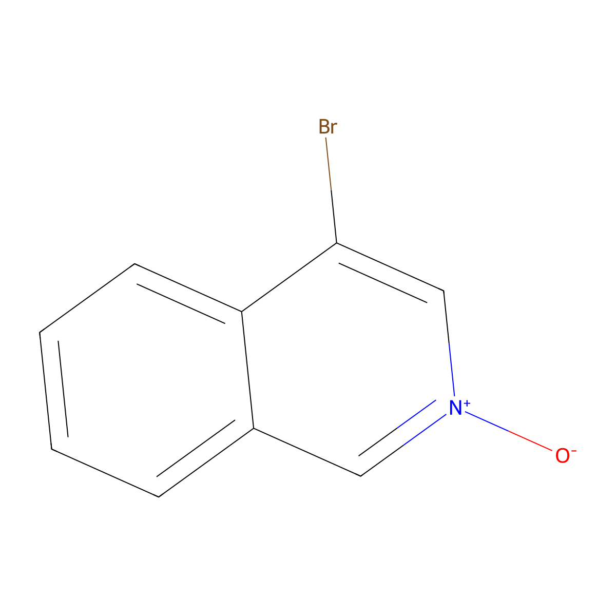 4-Bromoisoquinoline N-oxide molecular structure, CAS 3749-21-1
