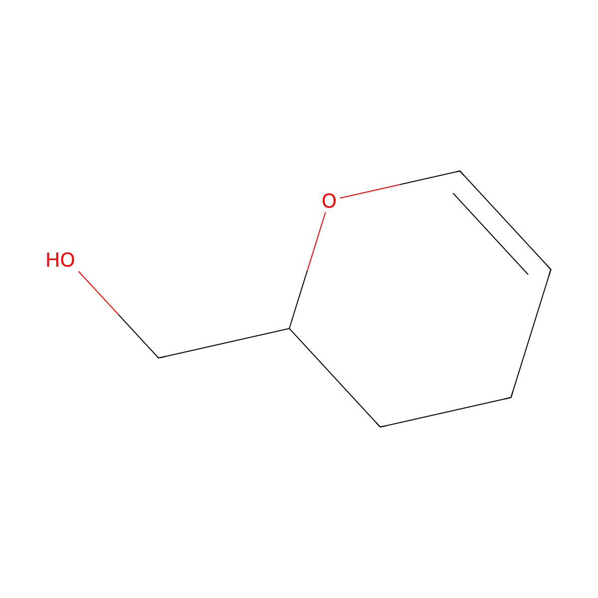 3,4-dihydro-2H-pyran-2-methanol molecular structure, CAS 3749-36-8
