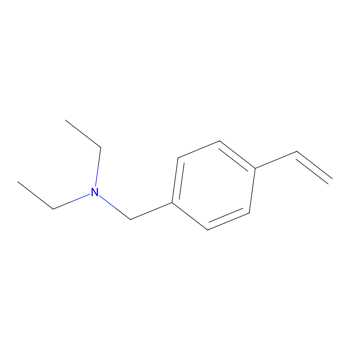 N-Ethyl-N-(4-vinylbenzyl)ethanamine molecular structure, CAS 3749-75-5
