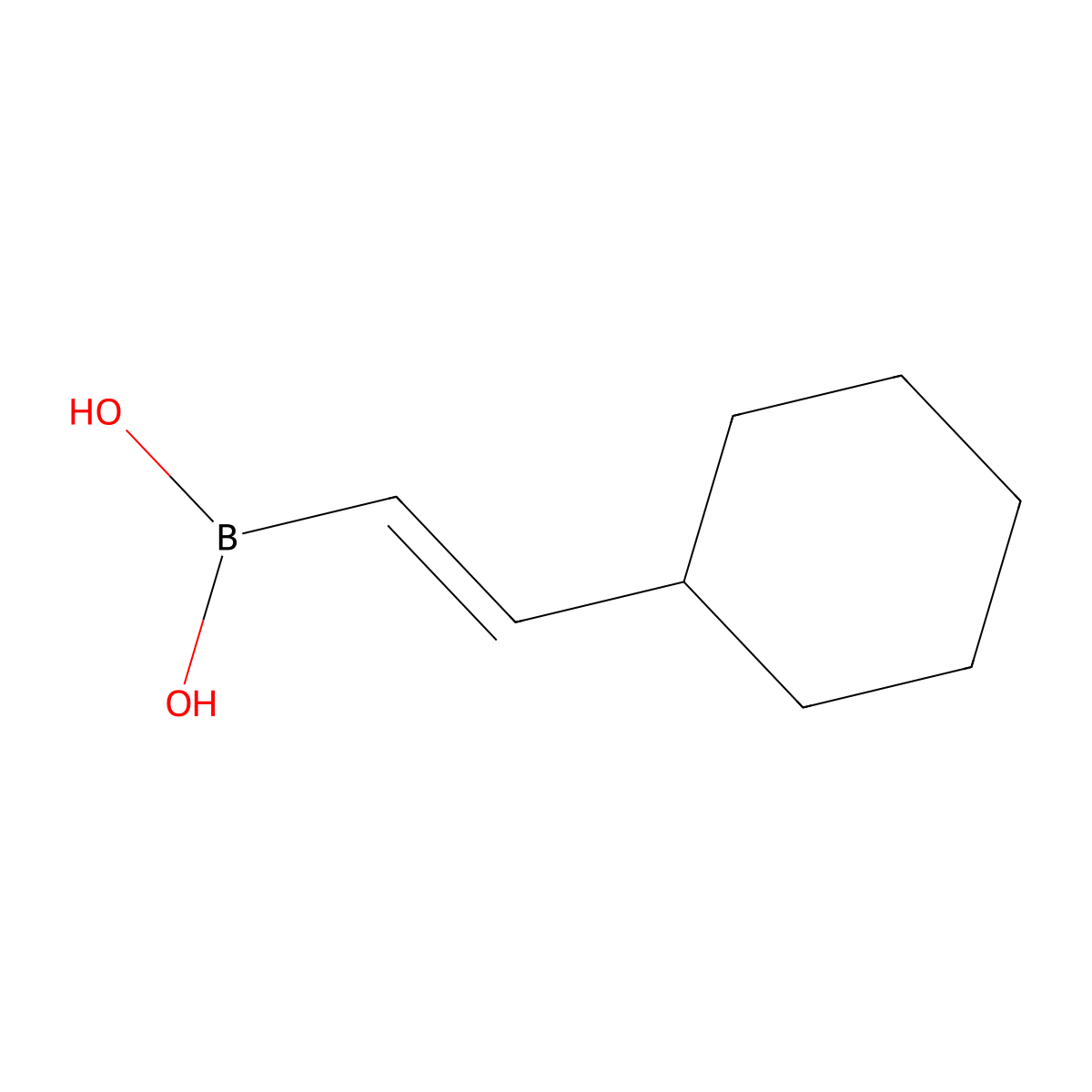 (2-Cyclohexylvinyl)boronic acid molecular structure, CAS 37490-33-8
