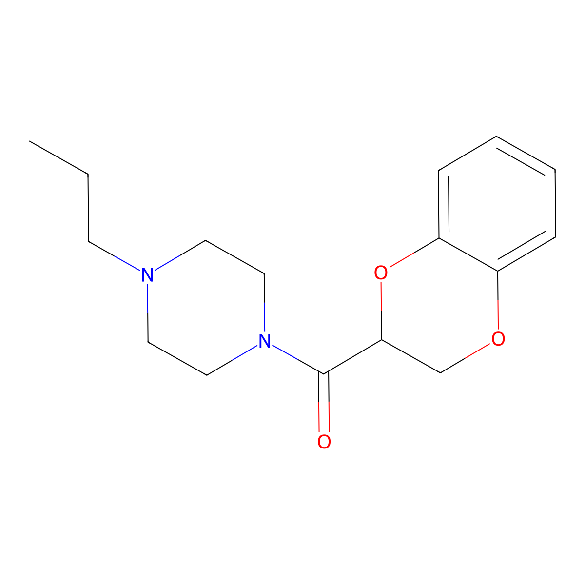 2,3-Dihydro-1,4-benzodioxin-3-yl-(4-propylpiperazin-1-yl)methanone molecular structure, CAS 374908-19-7
