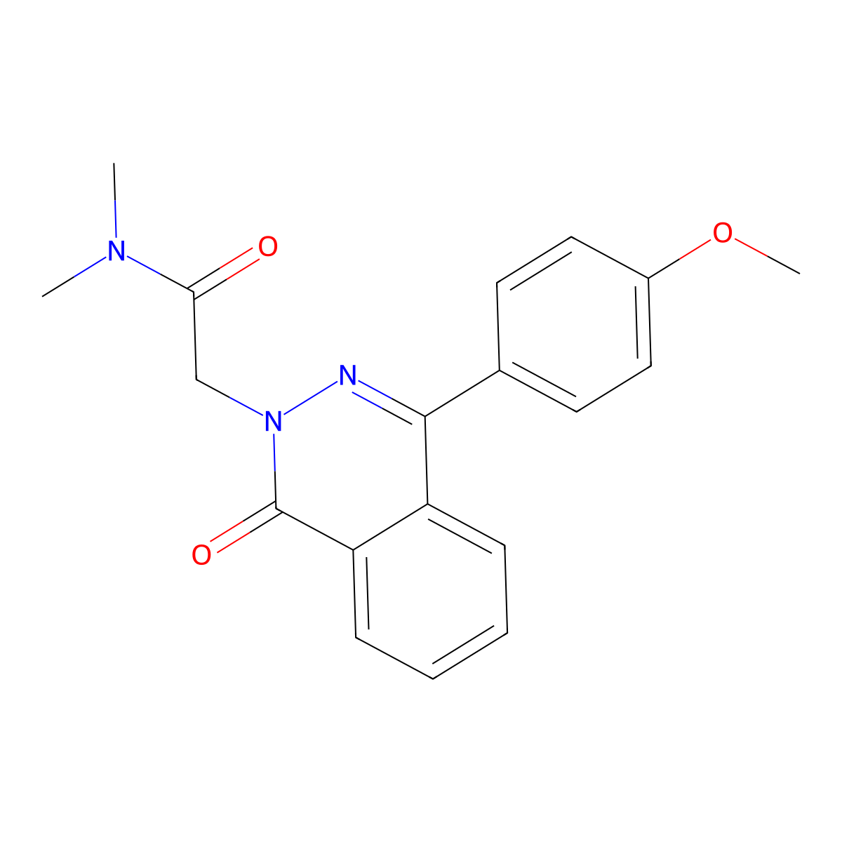2-[4-(4-methoxyphenyl)-1-oxophthalazin-2-yl]-N,N-dimethylacetamide molecular structure, CAS 374908-45-9