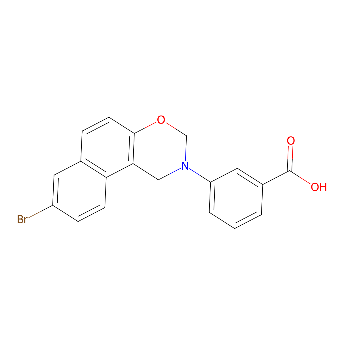 3-(8-bromo-1H-naphtho[1,2-e][1,3]oxazin-2(3H)-yl)benzoic acid molecular structure, CAS 374908-49-3