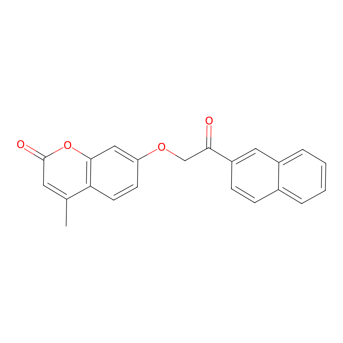 4-Methyl-7-(2-naphthalen-2-yl-2-oxoethoxy)chromen-2-one molecular structure, CAS 374908-82-4