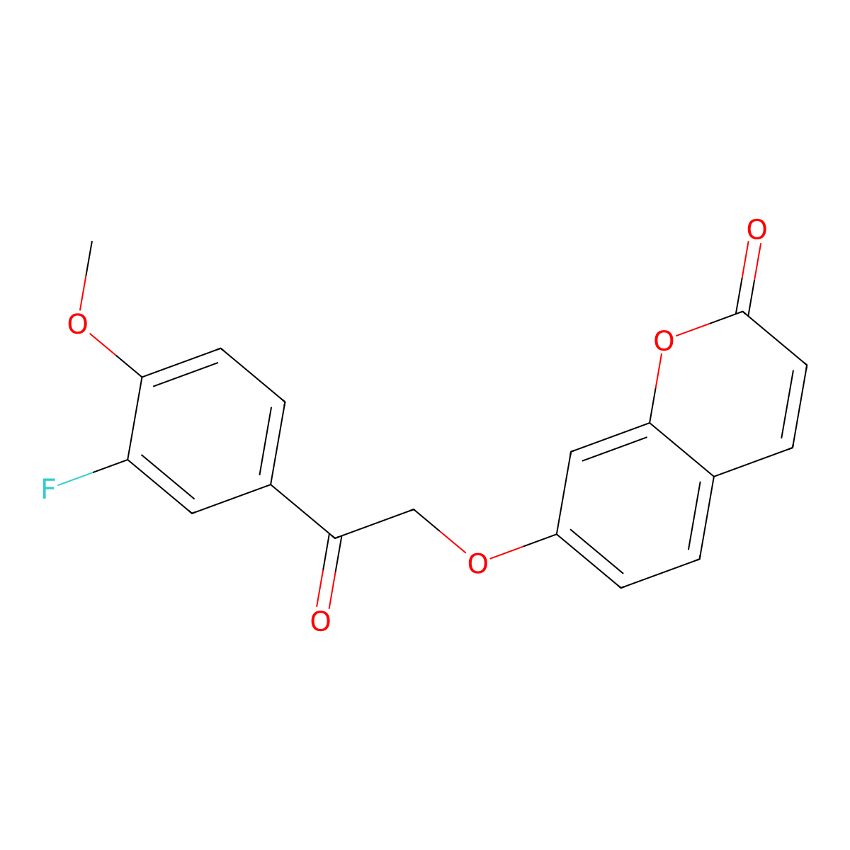 7-[2-(3-fluoro-4-methoxyphenyl)-2-oxoethoxy]-2H-chromen-2-one molecular structure, CAS 374909-17-8