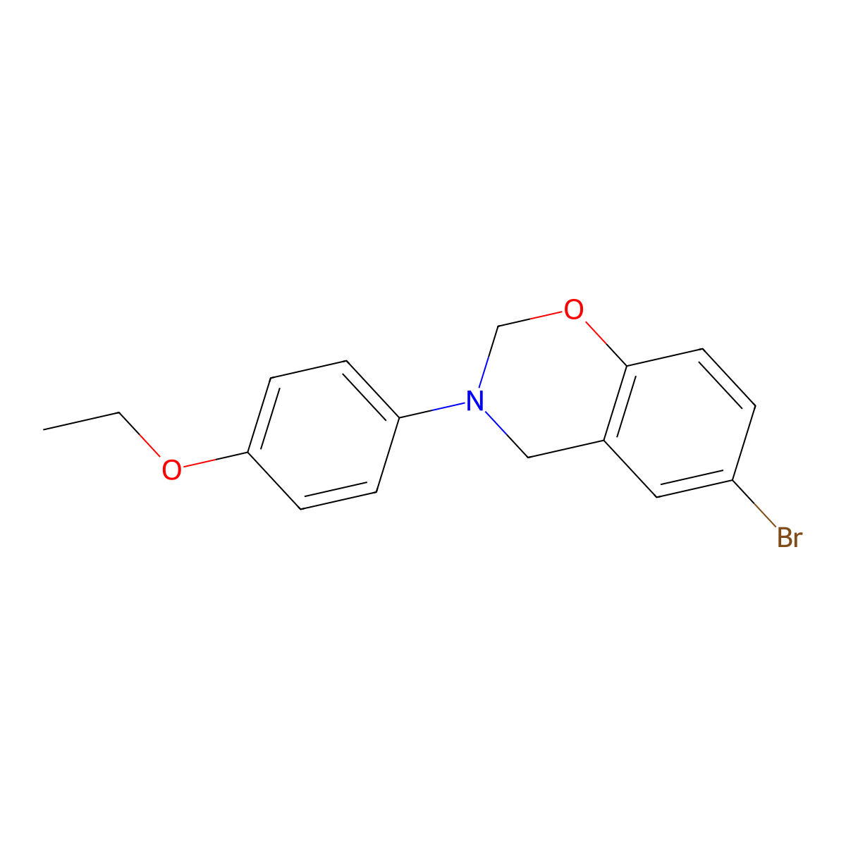 6-Bromo-3-(4-ethoxyphenyl)-2,4-dihydro-1,3-benzoxazine molecular structure, CAS 374909-22-5