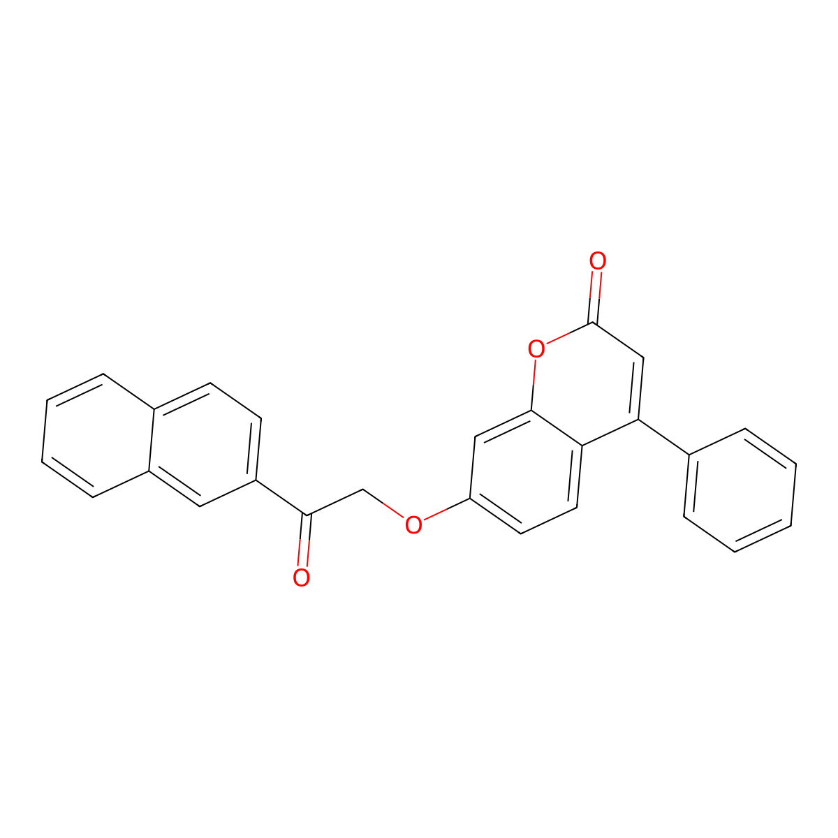 7-(2-Naphthalen-2-yl-2-oxoethoxy)-4-phenylchromen-2-one molecular structure, CAS 374909-87-2
