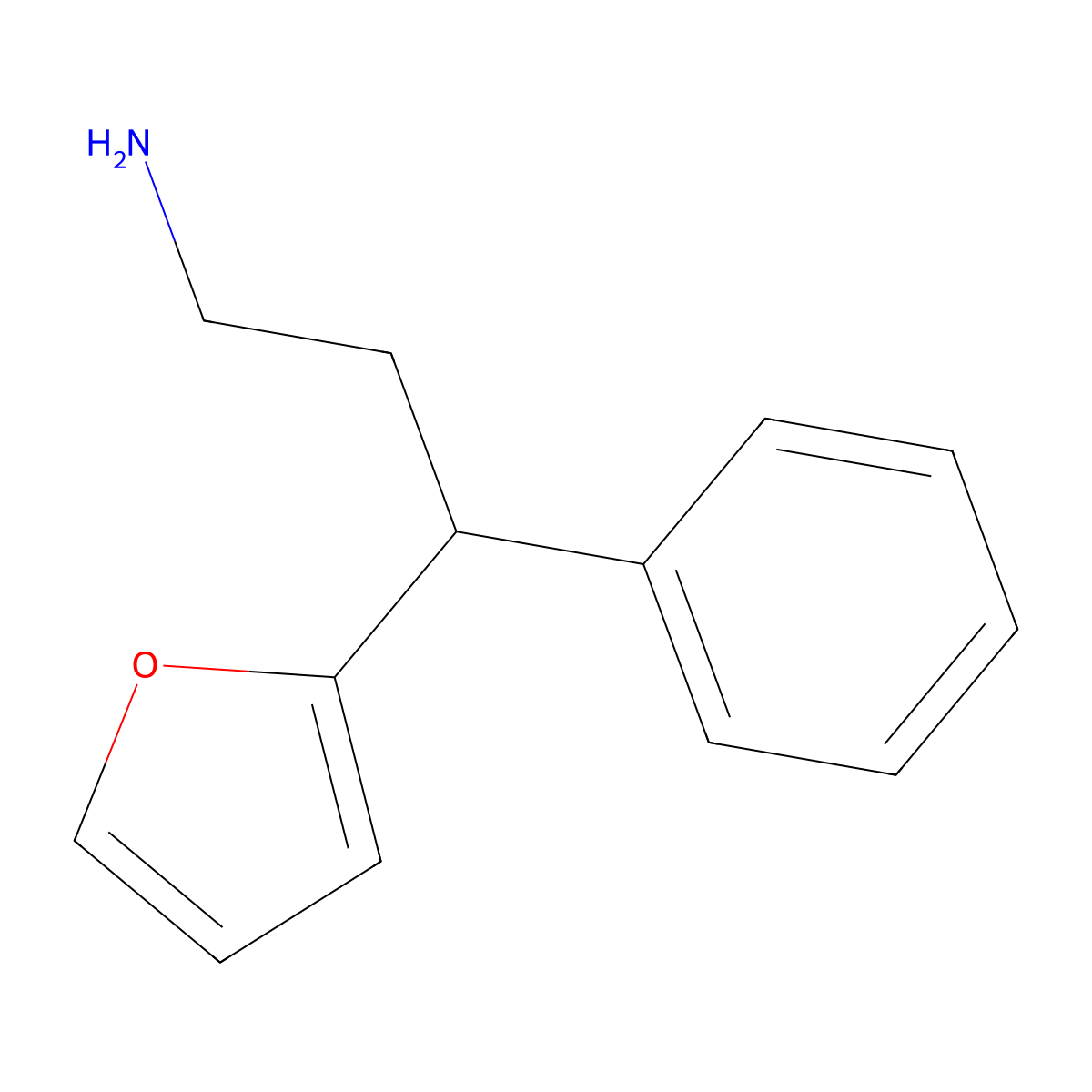 3-Furan-2-yl-3-phenyl-propylamine molecular structure, CAS 374910-04-0