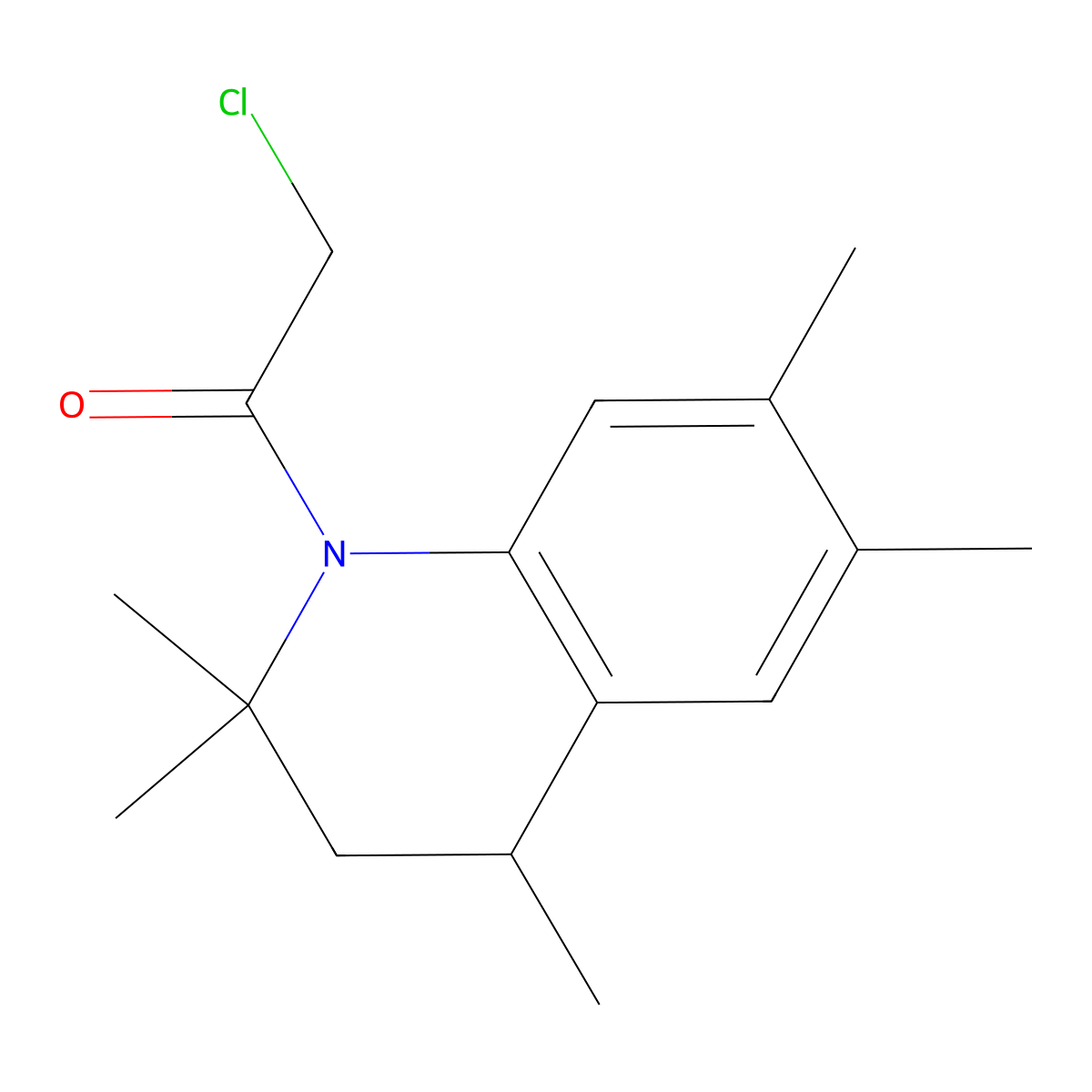 1-(Chloroacetyl)-2,2,4,6,7-pentamethyl-1,2,3,4-tetrahydroquinoline molecular structure, CAS 374910-83-5