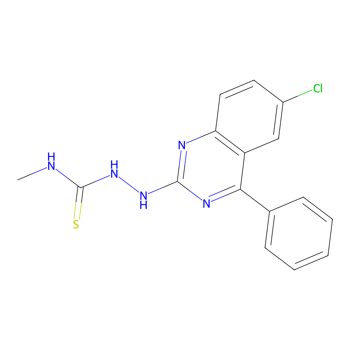 1-[(6-Chloro-4-phenylquinazolin-2-yl)amino]-3-methylthiourea molecular structure, CAS 374911-53-2