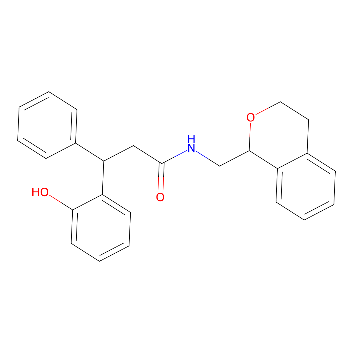 N-(3,4-dihydro-1H-isochromen-1-ylmethyl)-3-(2-hydroxyphenyl)-3-phenylpropanamide molecular structure, CAS 374911-82-7
