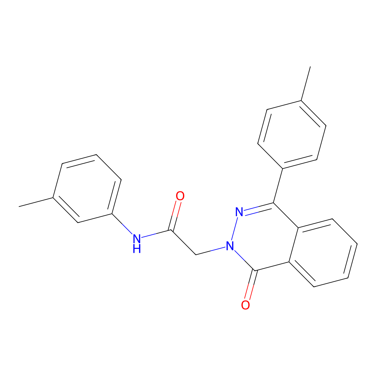 N-(3-methylphenyl)-2-[4-(4-methylphenyl)-1-oxophthalazin-2-yl]acetamide molecular structure, CAS 374912-29-5
