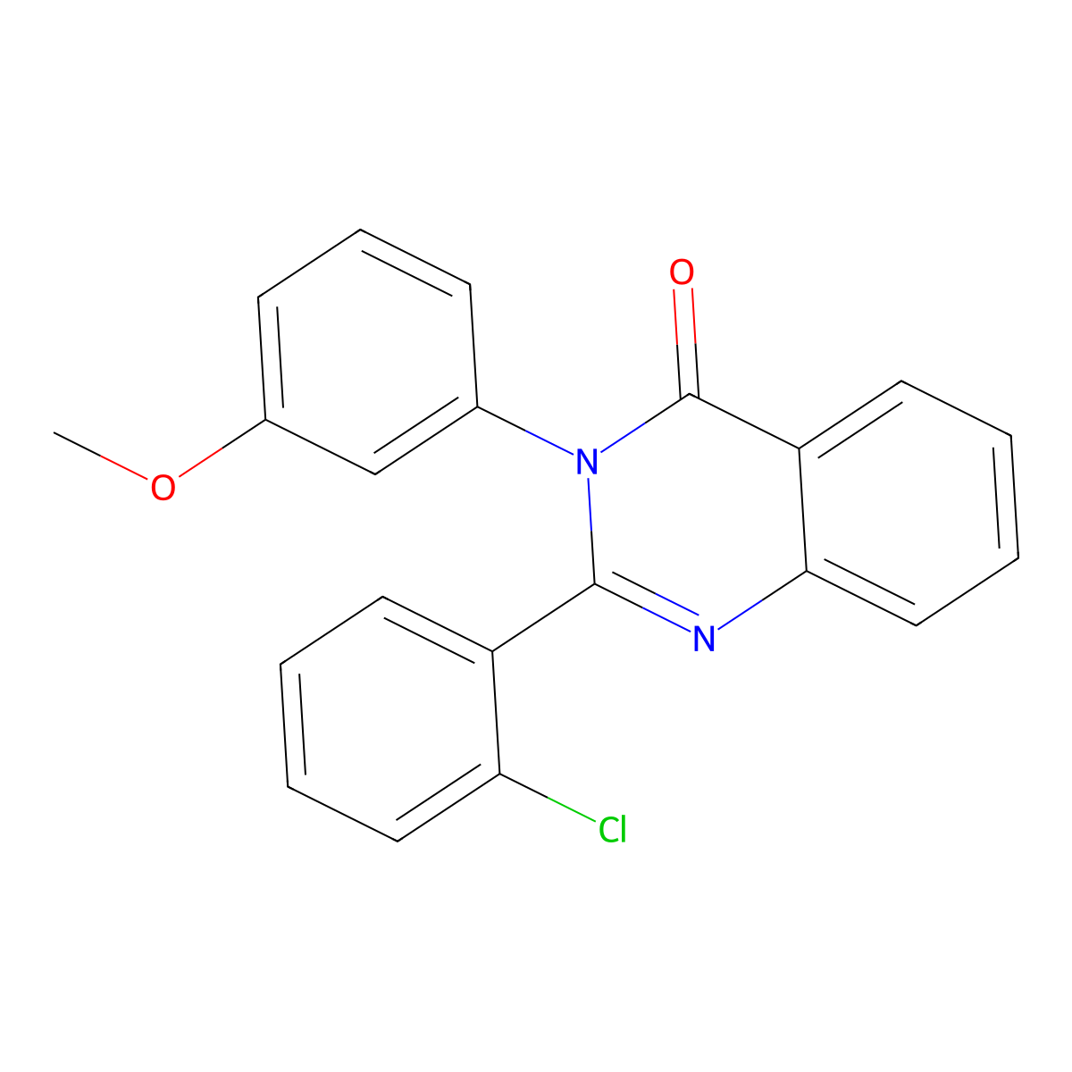 2-(2-Chlorophenyl)-3-(3-methoxyphenyl)quinazolin-4-one molecular structure, CAS 374913-23-2