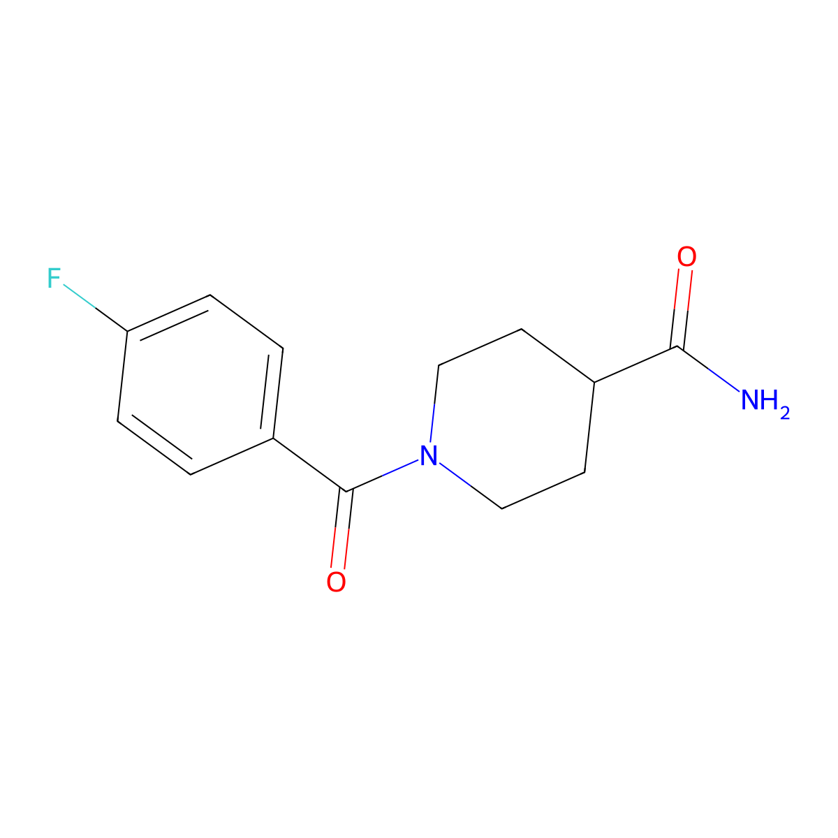 1-(4-Fluorobenzoyl)piperidine-4-carboxamide molecular structure, CAS 374914-43-9