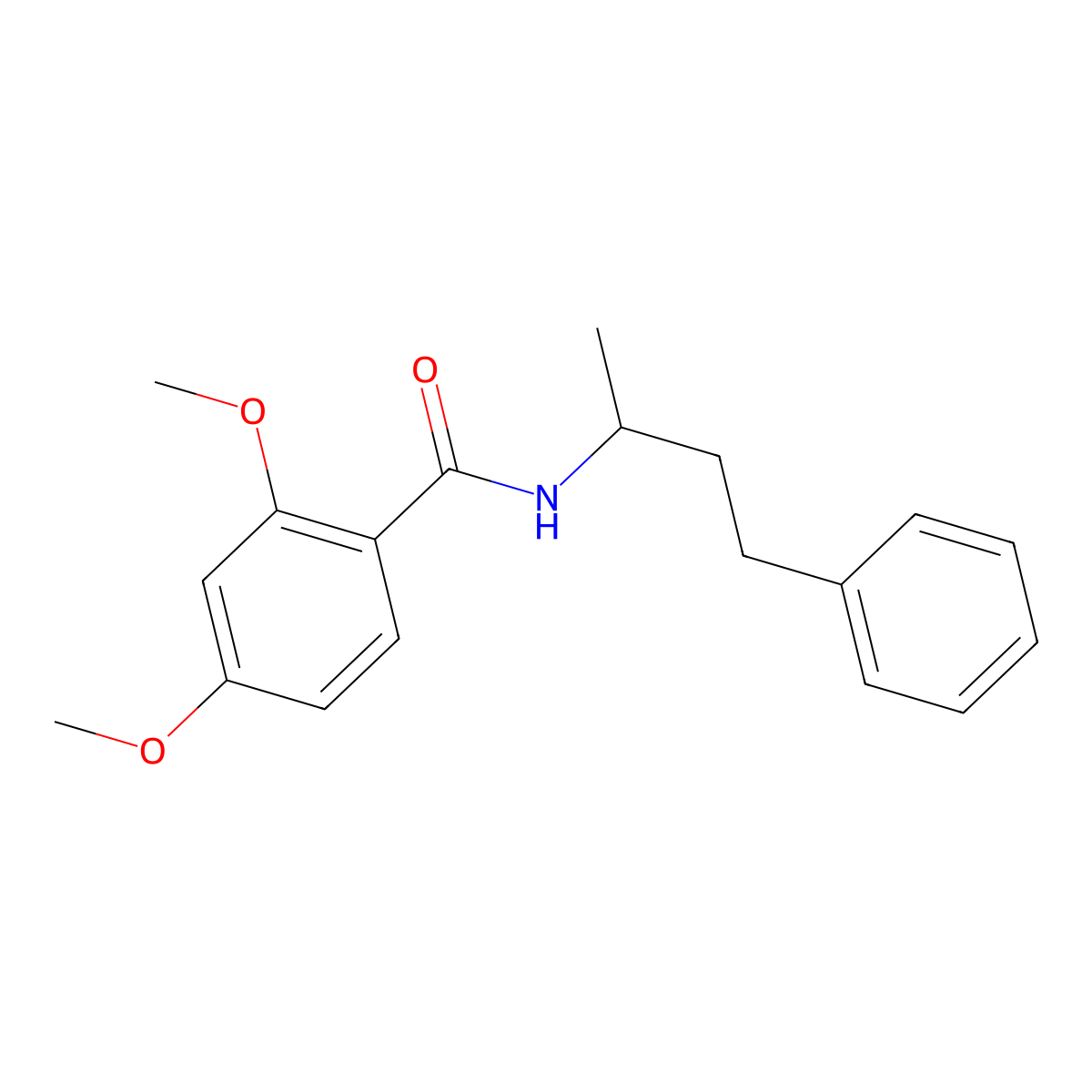 2,4-dimethoxy-N-(4-phenylbutan-2-yl)benzamide molecular structure, CAS 374915-34-1