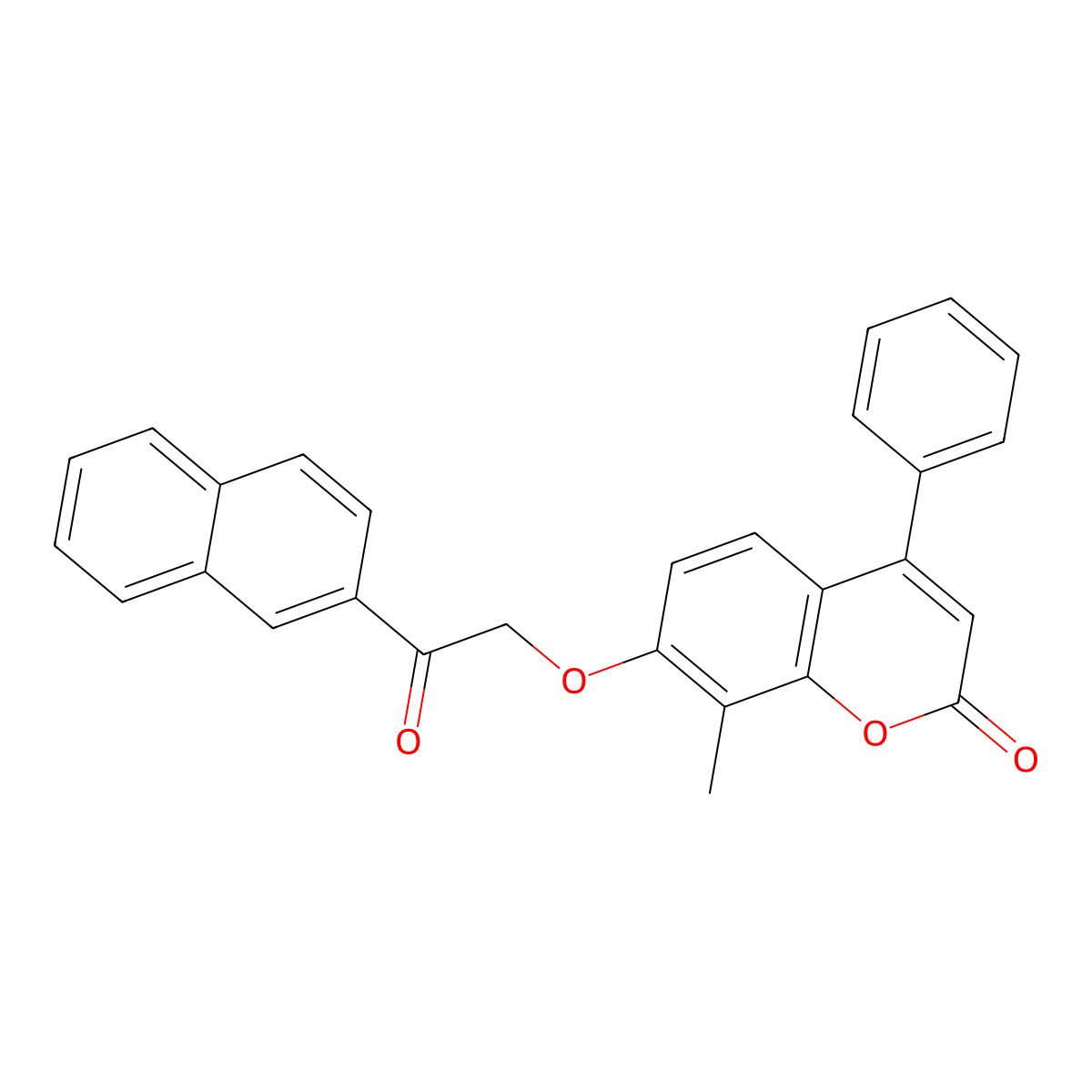 8-methyl-7-[2-(naphthalen-2-yl)-2-oxoethoxy]-4-phenyl-2H-chromen-2-one molecular structure, CAS 374915-87-4