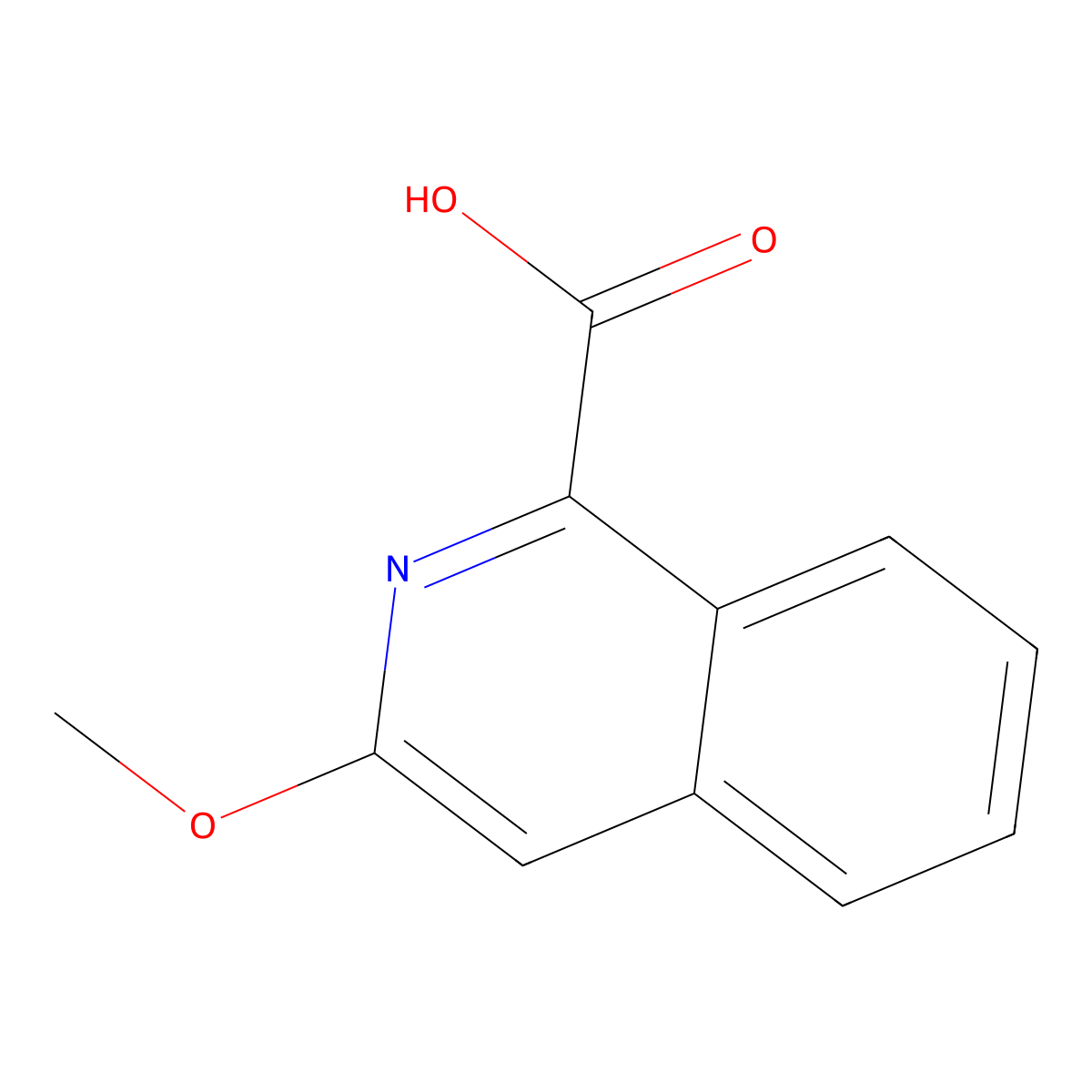 3-Methoxyisoquinoline-1-carboxylic acid molecular structure, CAS 374917-64-3