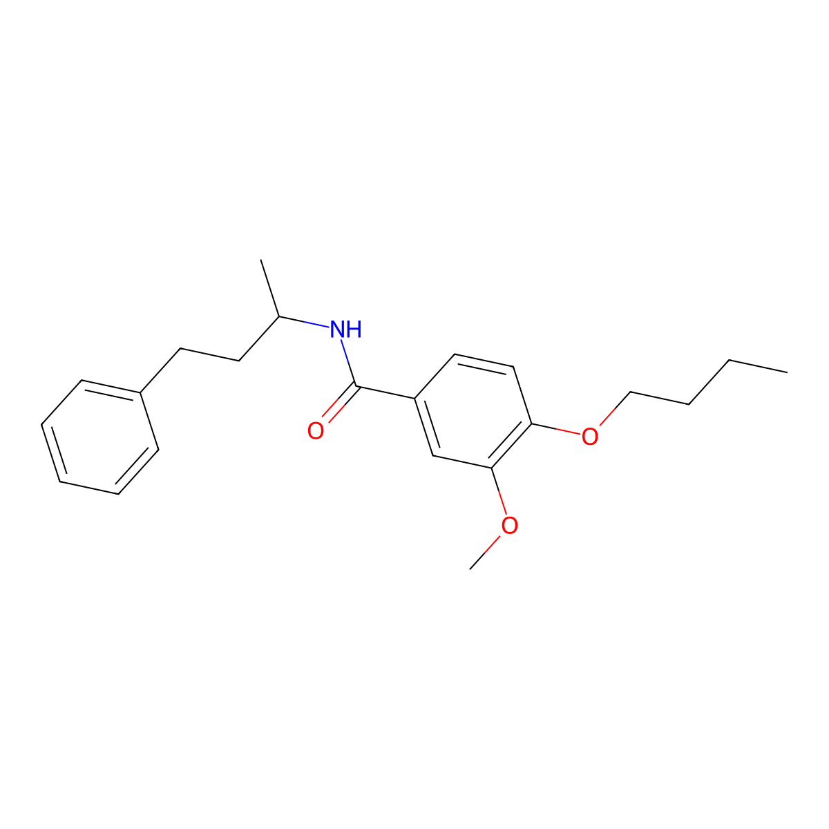 4-butoxy-3-methoxy-N-(4-phenylbutan-2-yl)benzamide molecular structure, CAS 374918-36-2