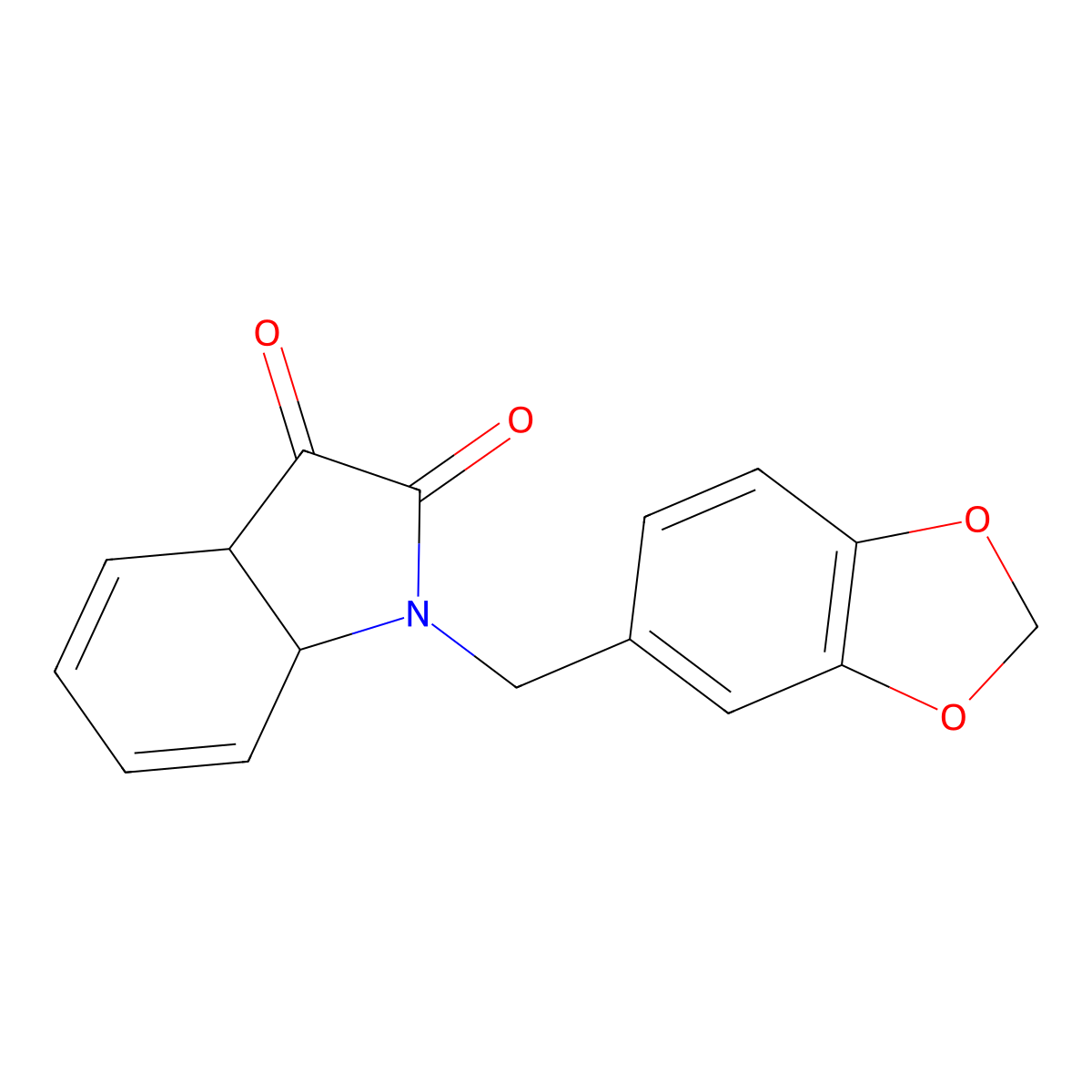 1-(1,3-Benzodioxol-5-ylmethyl)-3a,7a-dihydroindole-2,3-dione molecular structure, CAS 374918-49-7