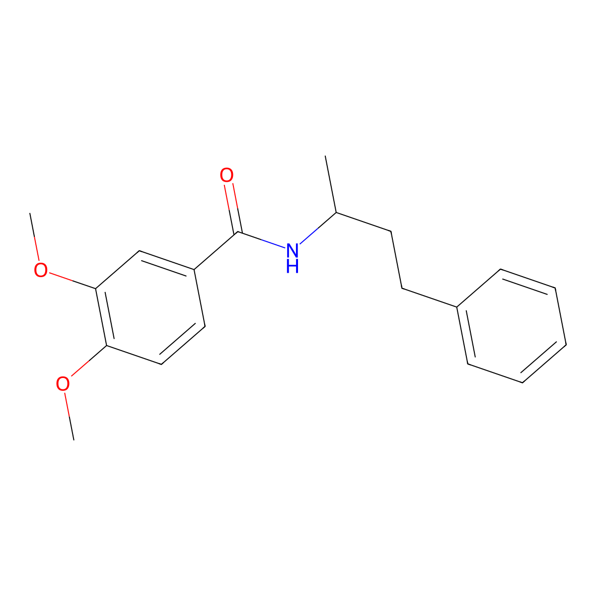 3,4-dimethoxy-N-(4-phenylbutan-2-yl)benzamide molecular structure, CAS 374920-04-4