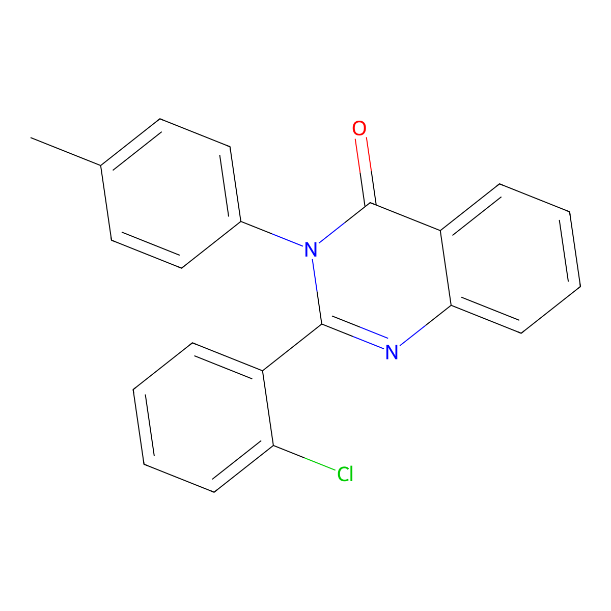 2-(2-Chlorophenyl)-3-(4-methylphenyl)quinazolin-4-one molecular structure, CAS 374920-51-1