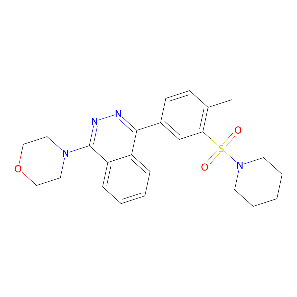 4-[4-(4-Methyl-3-piperidin-1-ylsulfonylphenyl)phthalazin-1-yl]morpholine molecular structure, CAS 374920-71-5