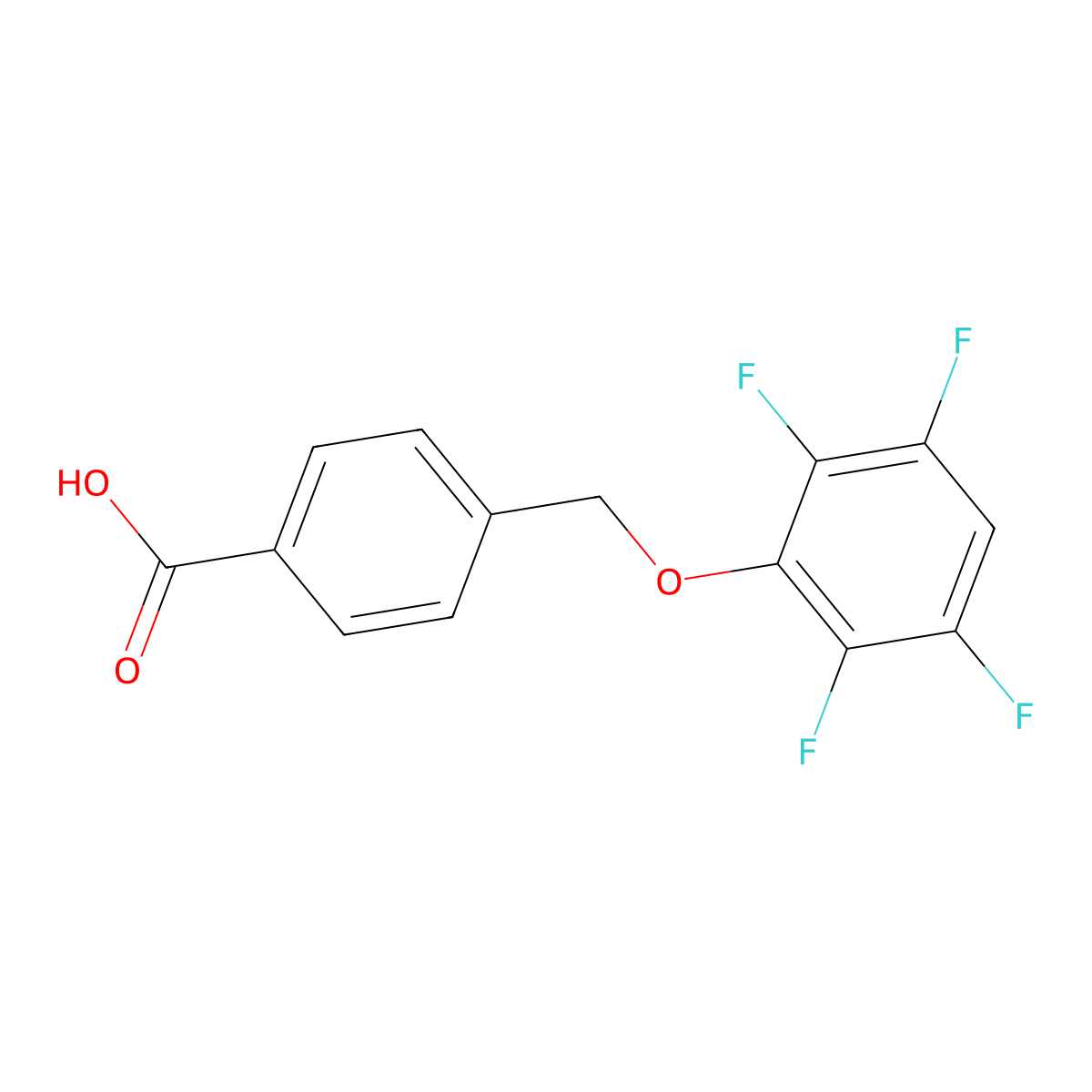 4-[(2,3,5,6-Tetrafluorophenoxy)methyl]benzoic acid molecular structure, CAS 374922-67-5