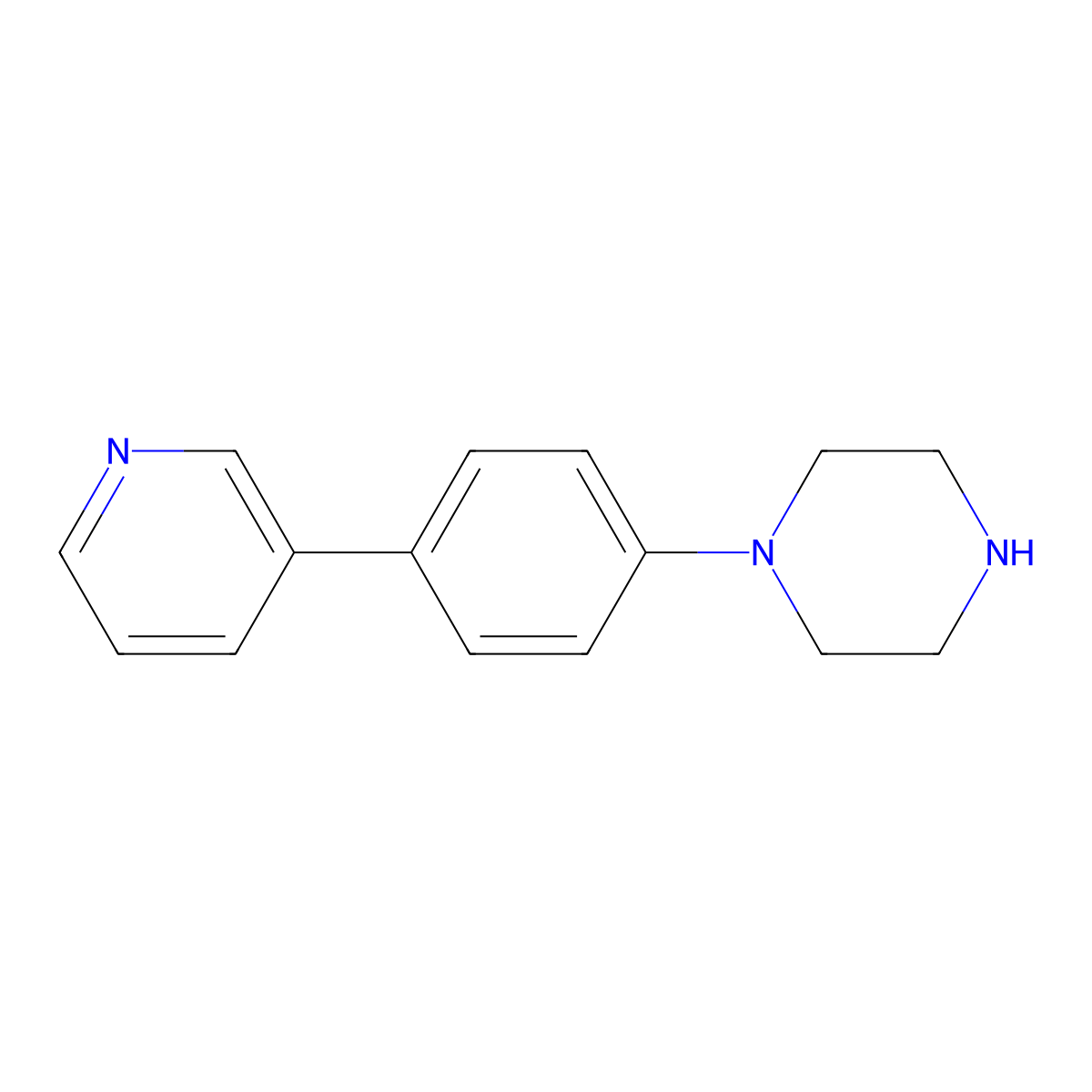 1-(4-Pyridin-3-yl-phenyl)piperazine molecular structure, CAS 374930-83-3