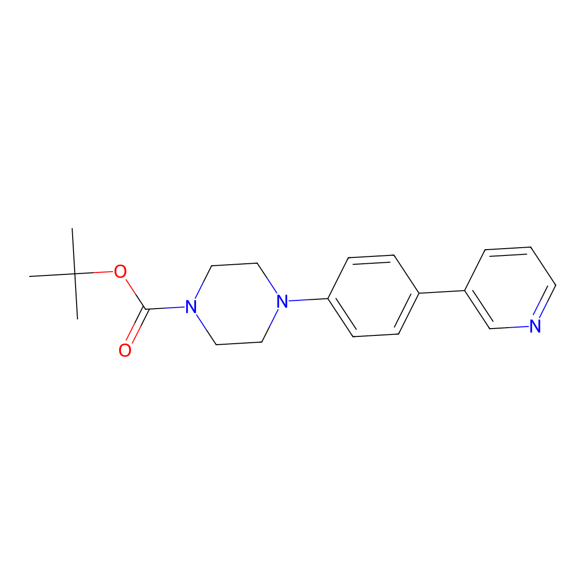 4-(4-Pyridin-3-yl-phenyl)piperazine-1-carboxylic acid tert-butyl ester molecular structure, CAS 374930-84-4
