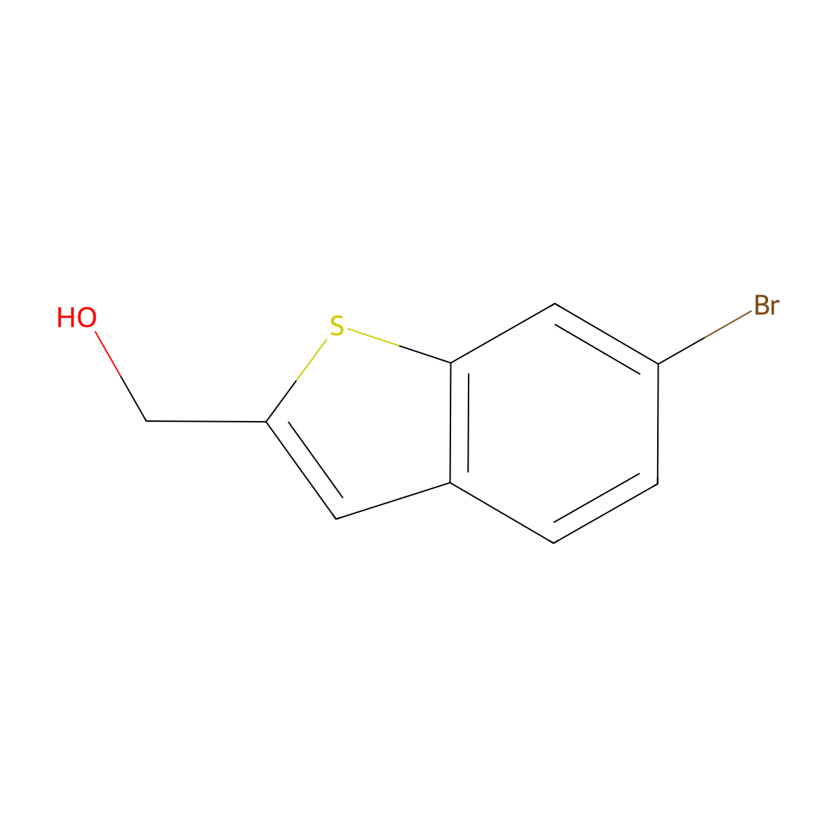 (6-Bromo-1-benzothiophen-2-yl)methanol molecular structure, CAS 374933-76-3