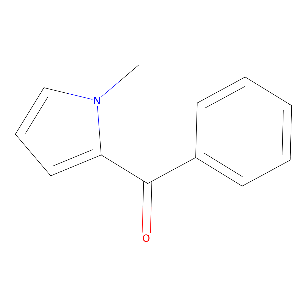 Methanone, (1-methyl-1H-pyrrol-2-yl)phenyl- molecular structure, CAS 37496-06-3