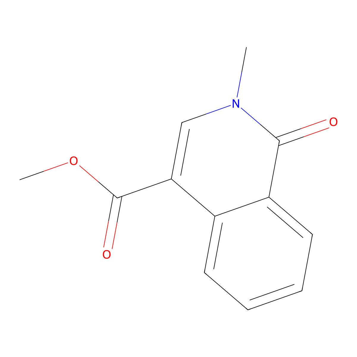 Methyl 1,2-dihydro-2-methyl-1-oxo-4-isoquinolinecarboxylate molecular structure, CAS 37497-85-1
