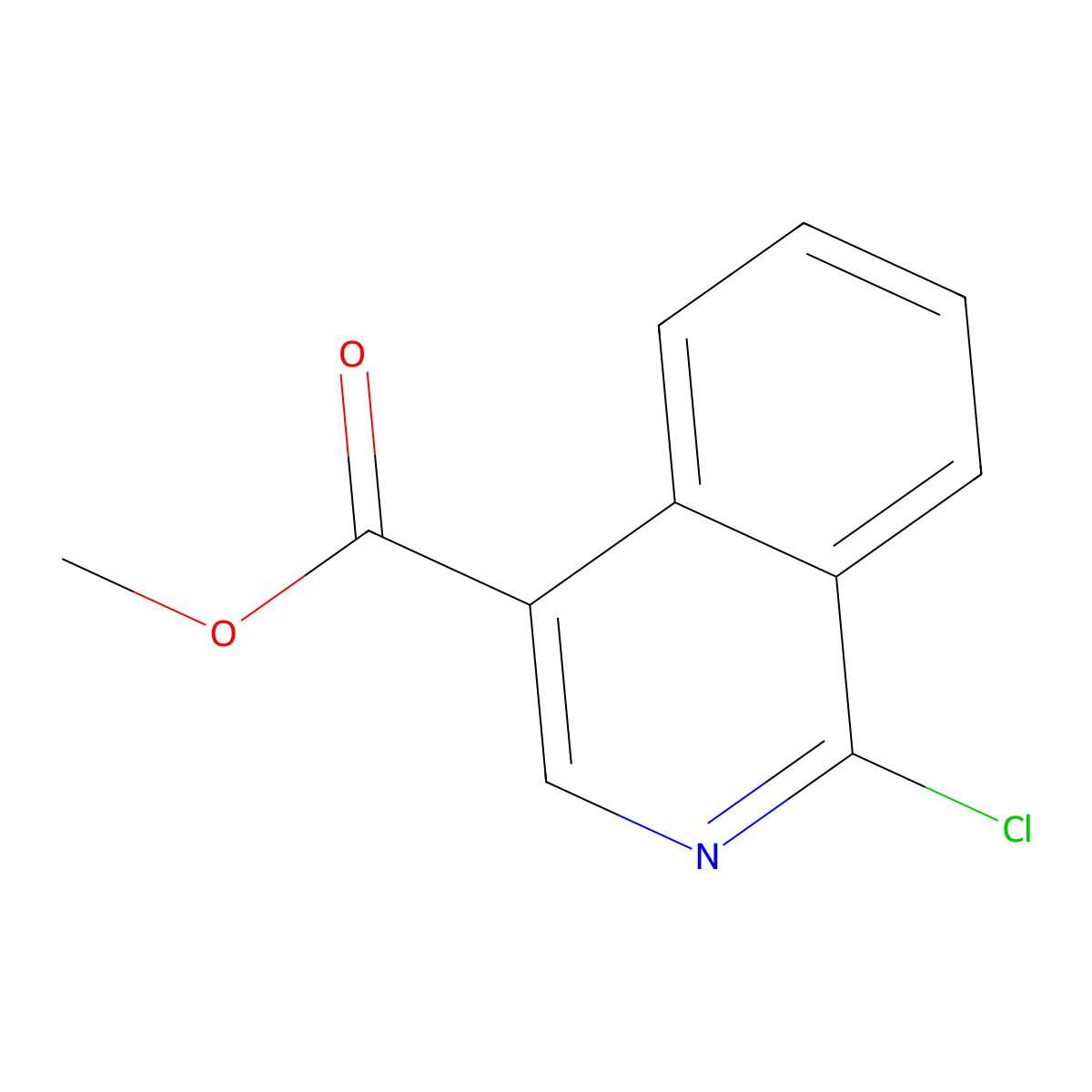 Methyl 1-chloroisoquinoline-4-carboxylate molecular structure, CAS 37497-86-2