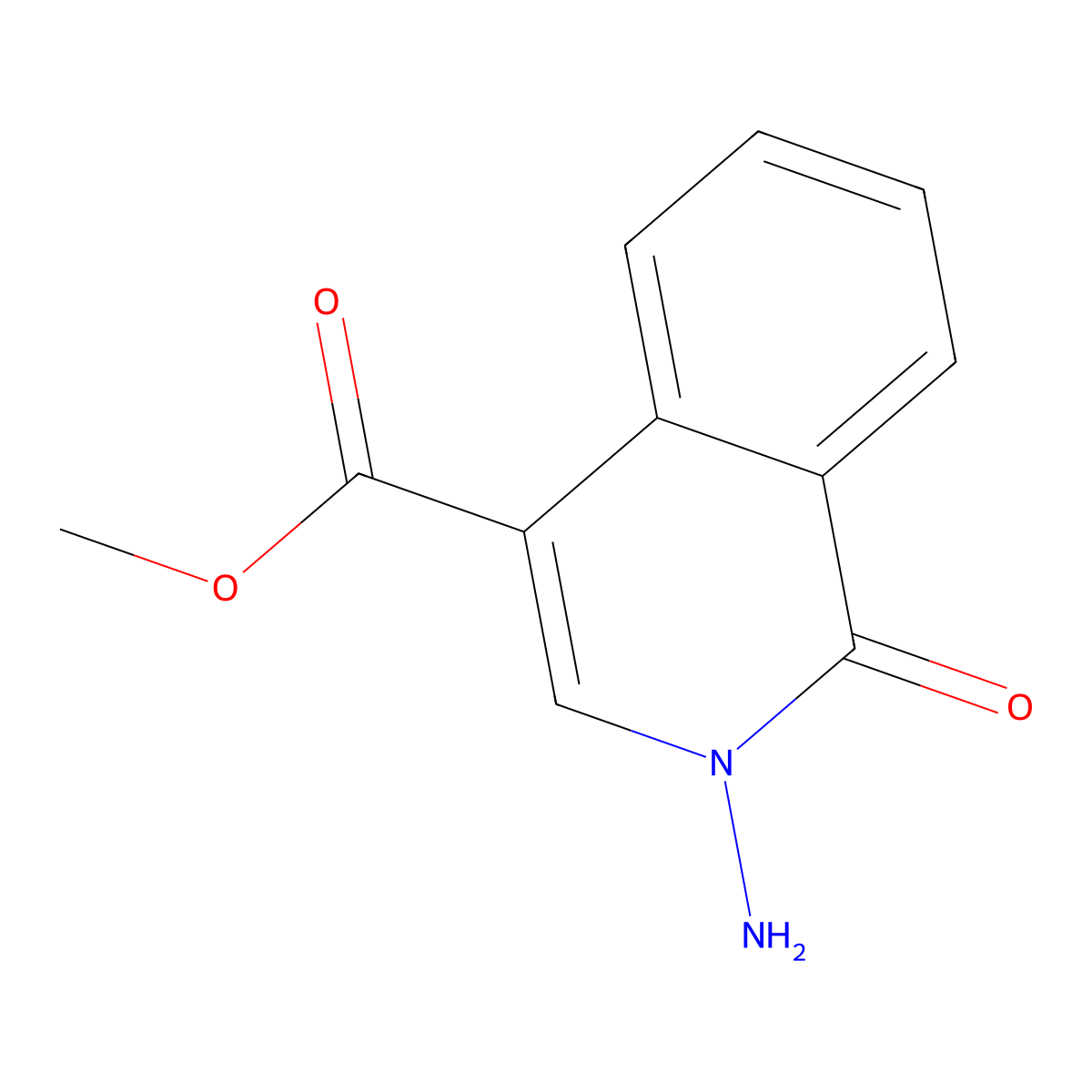 Methyl 2-amino-1-oxo-1,2-dihydroisoquinoline-4-carboxylate molecular structure, CAS 37497-91-9