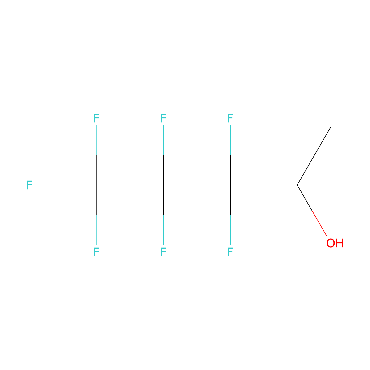 3,3,4,4,5,5,5-Heptafluoropentan-2-ol molecular structure, CAS 375-14-4