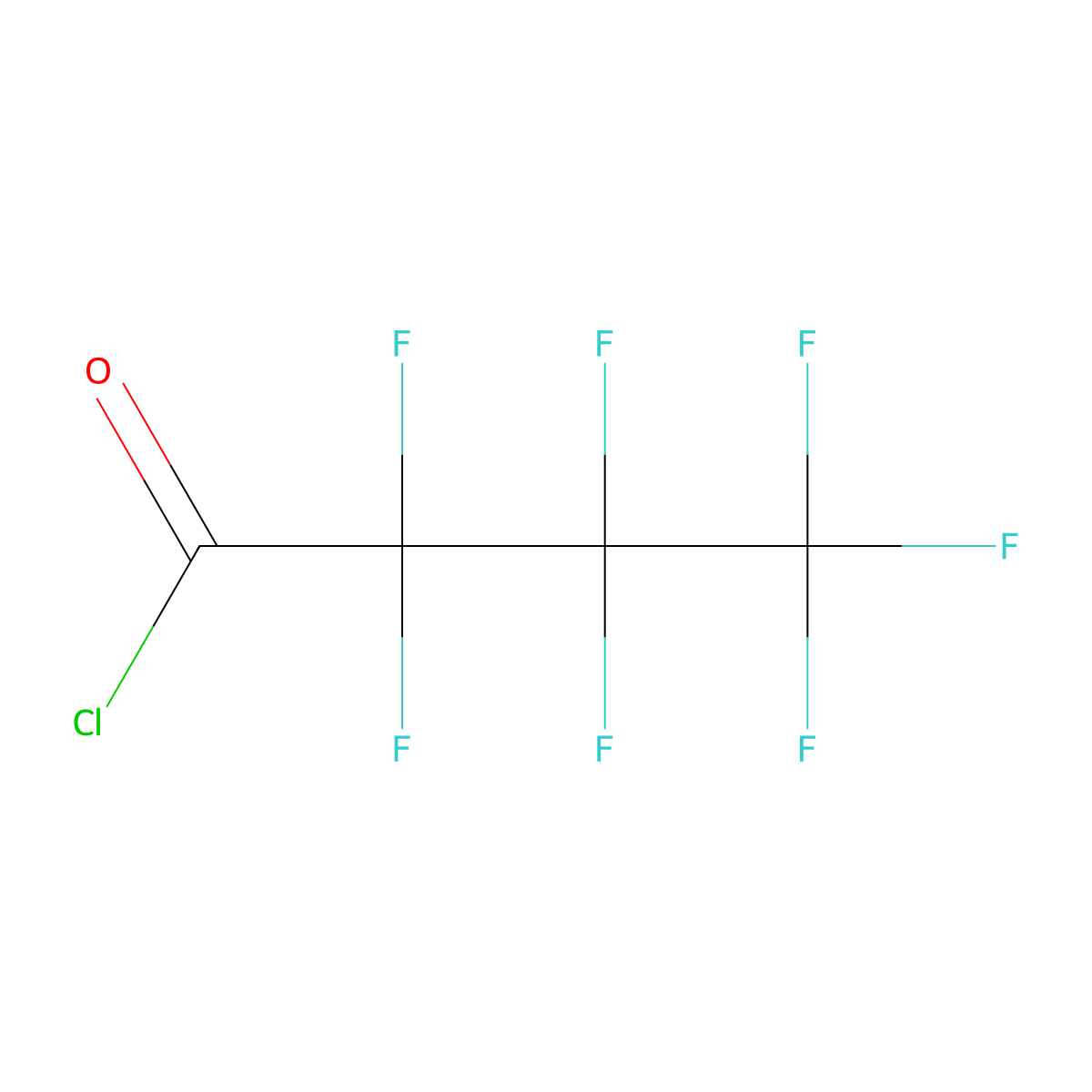 Heptafluorobutyryl Chloride molecular structure, CAS 375-16-6