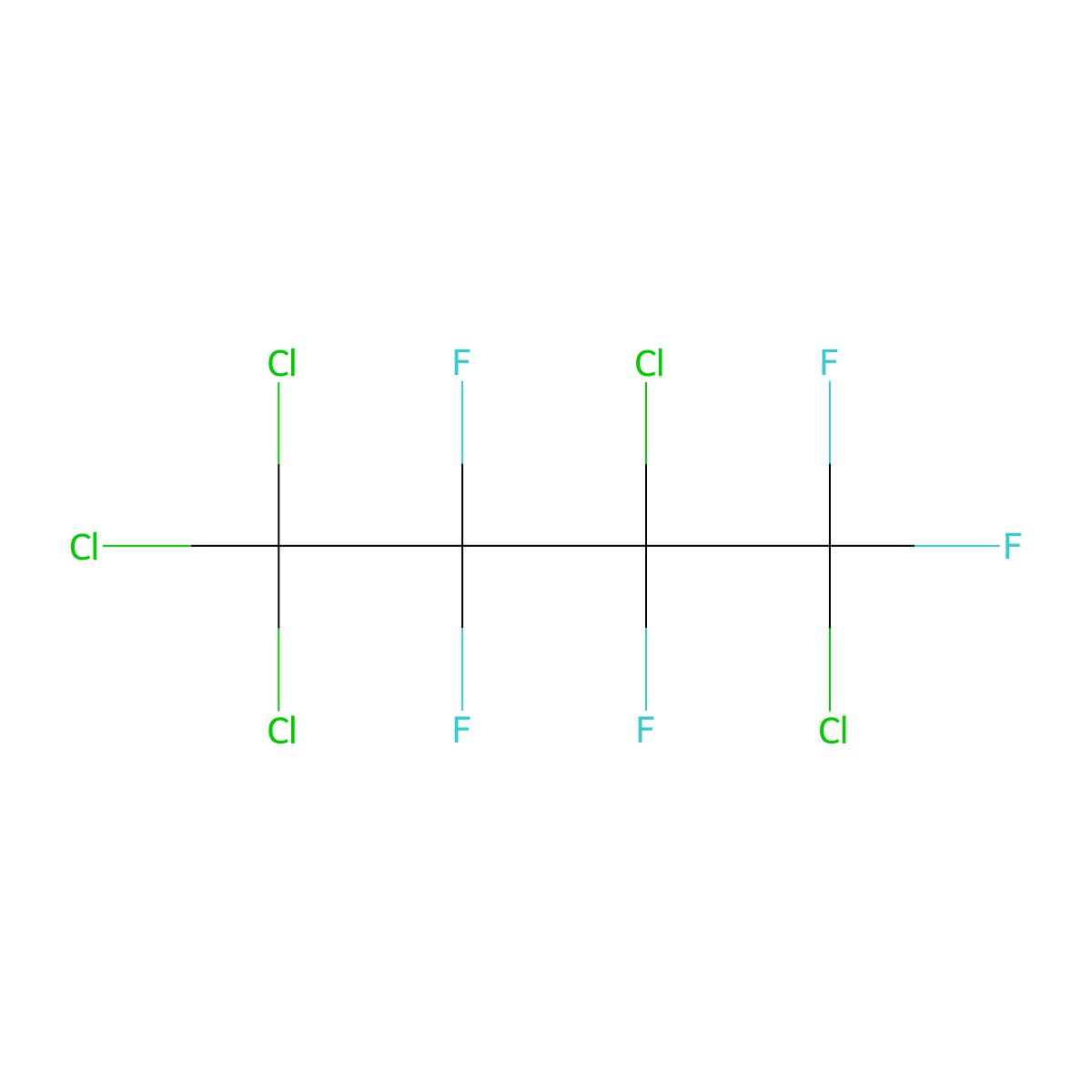 1,1,1,3,4-Pentachloro-2,2,3,4,4-pentafluorobutane molecular structure, CAS 375-46-2