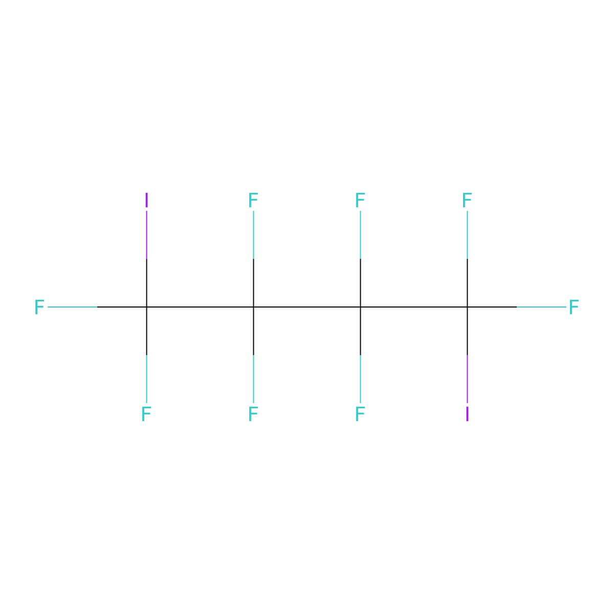 1,1,2,2,3,3,4,4-Octafluoro-1,4-diiodobutane molecular structure, CAS 375-50-8