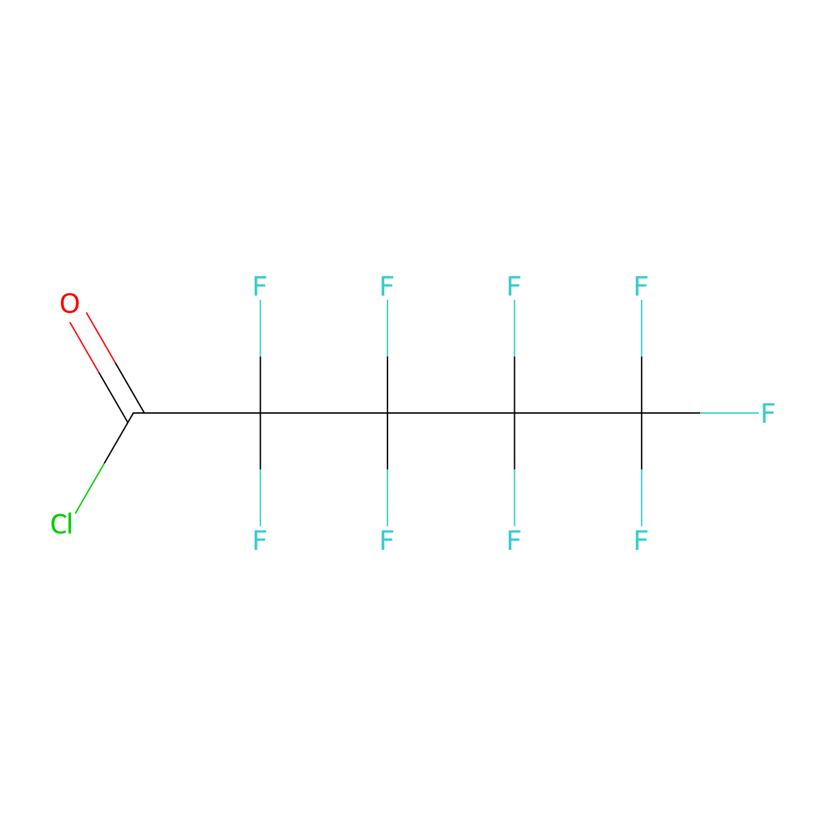 Nonafluoropentanoyl chloride molecular structure, CAS 375-60-0