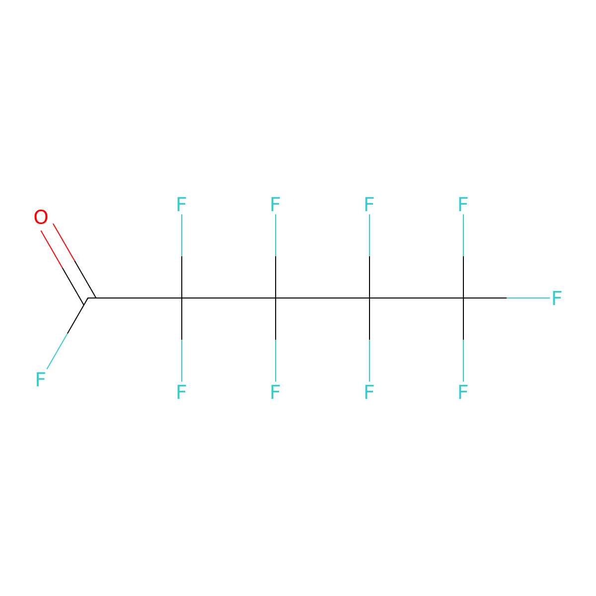 Pentanoyl fluoride, 2,2,3,3,4,4,5,5,5-nonafluoro- molecular structure, CAS 375-62-2
