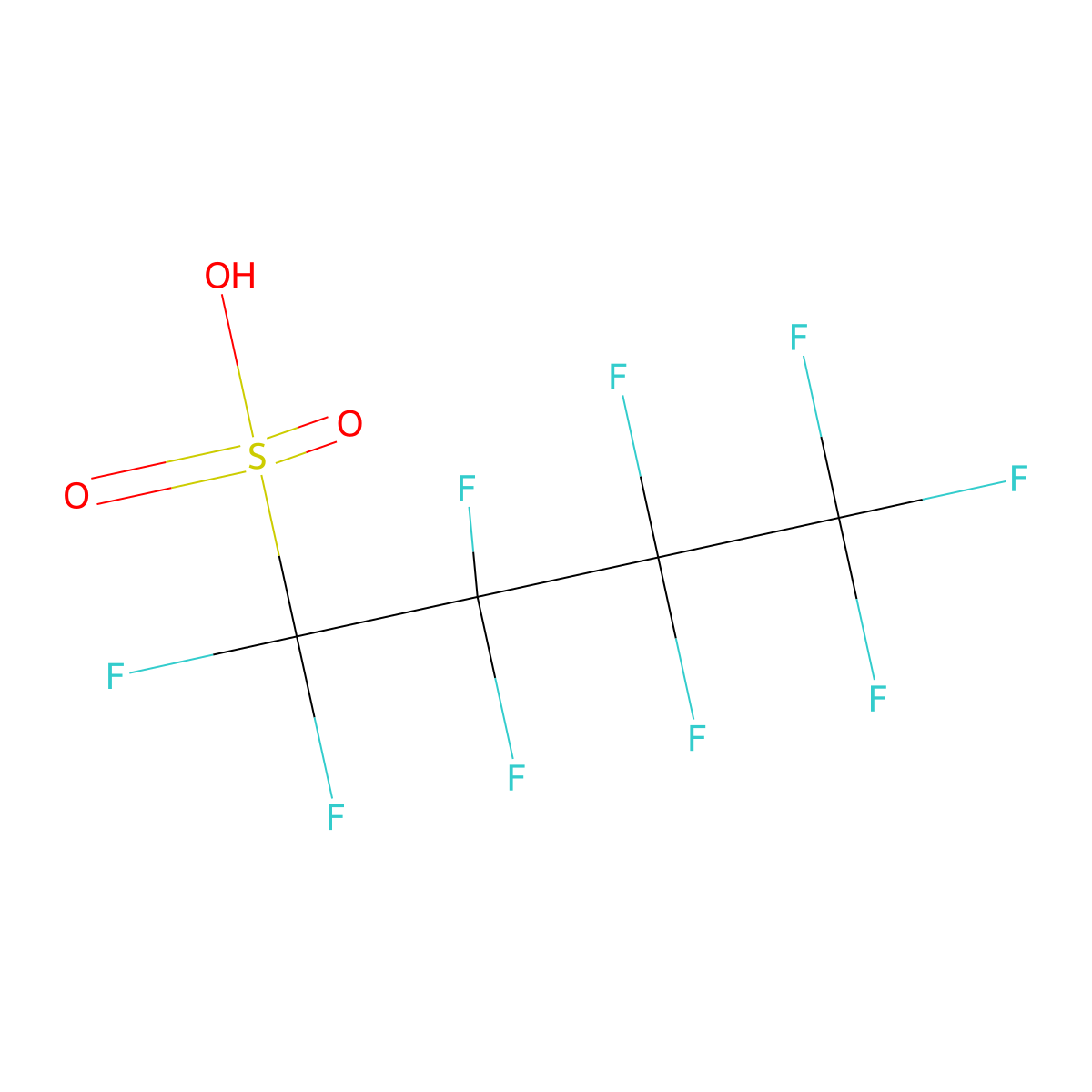 Perfluorobutanesulfonic acid molecular structure, CAS 375-73-5