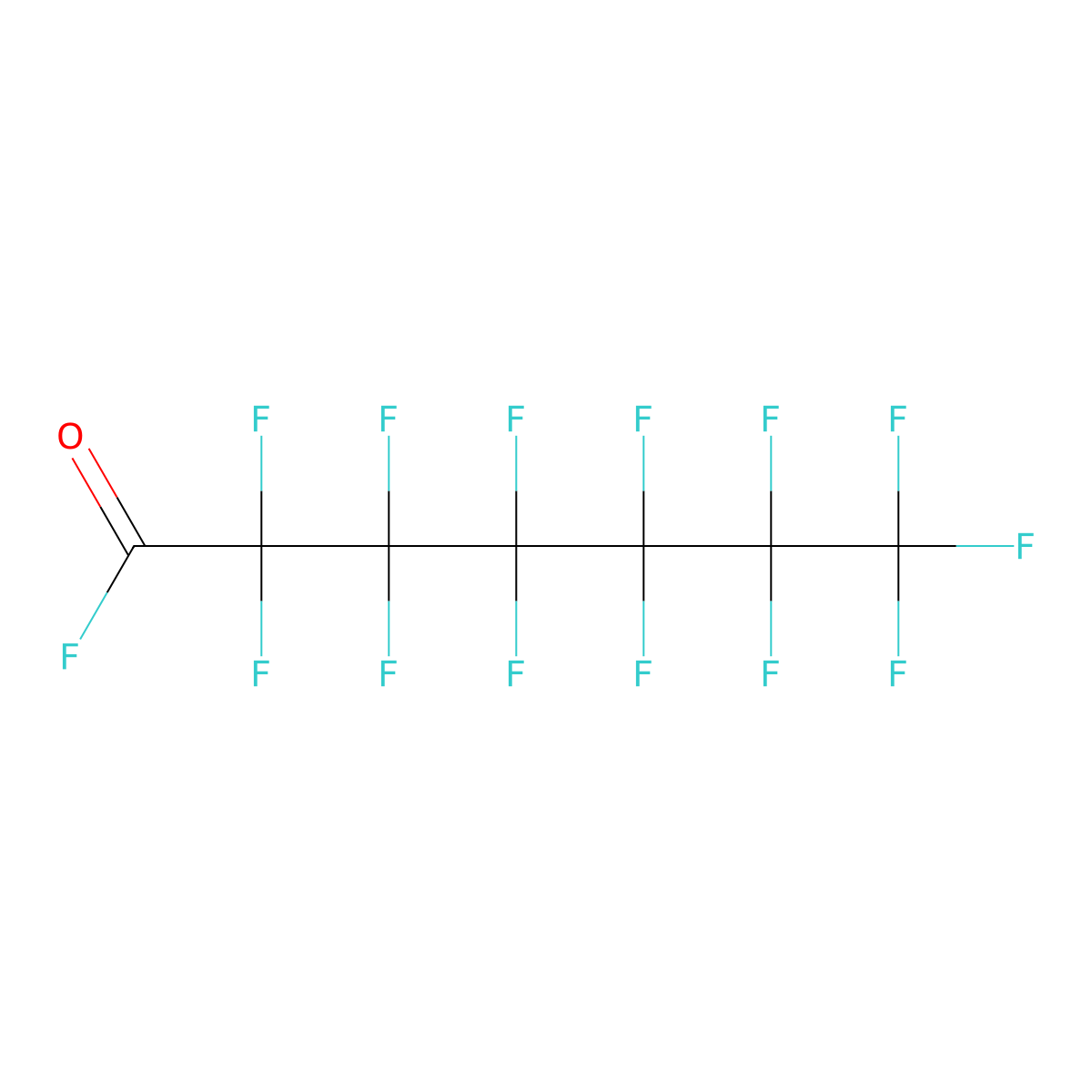 Heptanoyl fluoride, 2,2,3,3,4,4,5,5,6,6,7,7,7-tridecafluoro- molecular structure, CAS 375-84-8