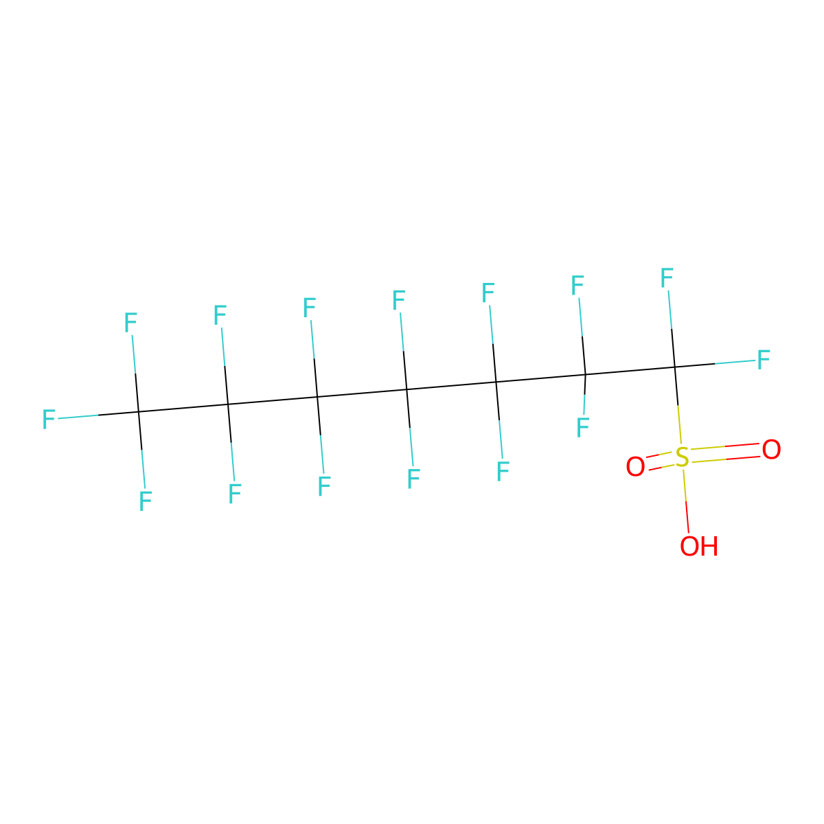 Perfluoroheptanesulfonic acid molecular structure, CAS 375-92-8